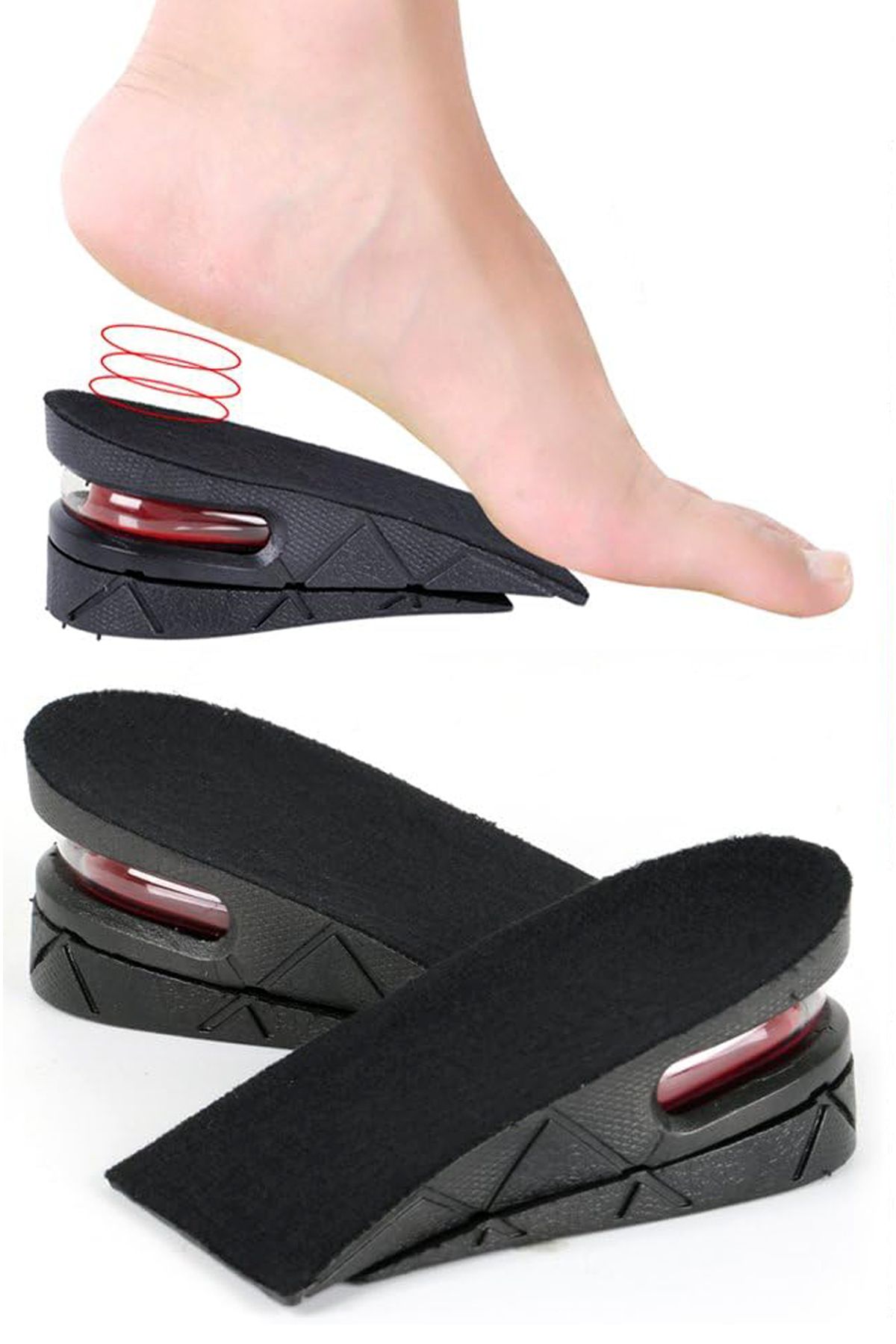 COZY SENSE 5 cm Boy Uzatıcı Tabanlık Ayakkabı İçi Topuk Yükseltici Hava Yastiklı Gizli Ayak Tabanlığı