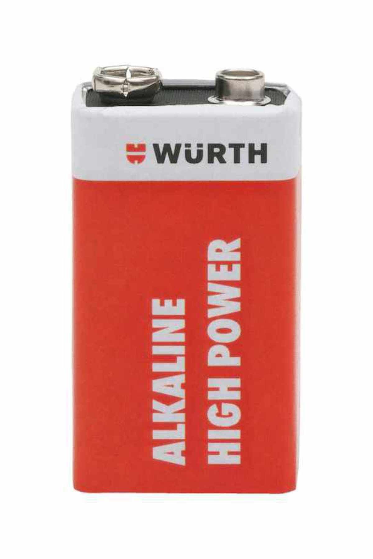 Würth Alkalın Blok Pil 9V High Power Alkaline Battery