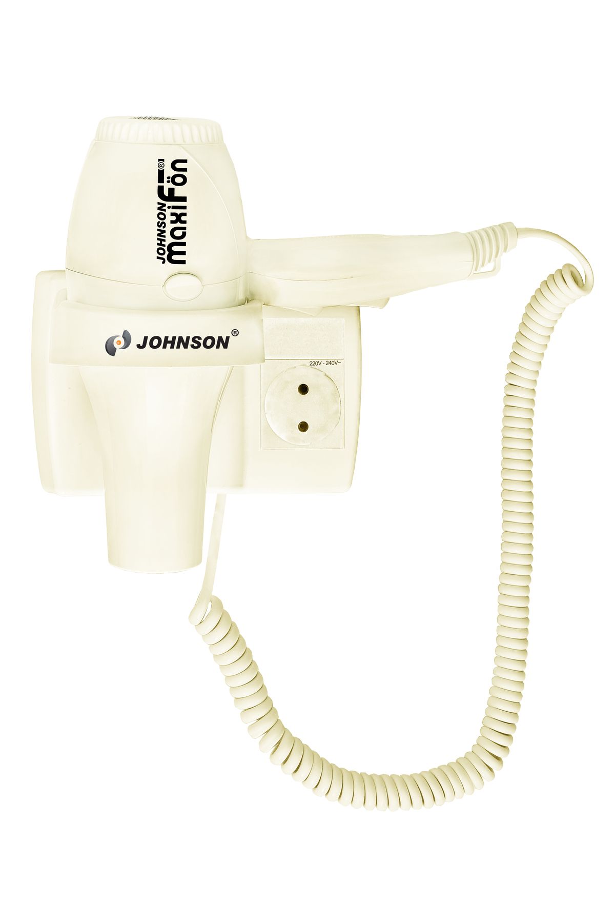 Johnson MaxiFön 220v Priz Çıkışlı Otel Tipi Saç Kurutma Makinesi 1600W