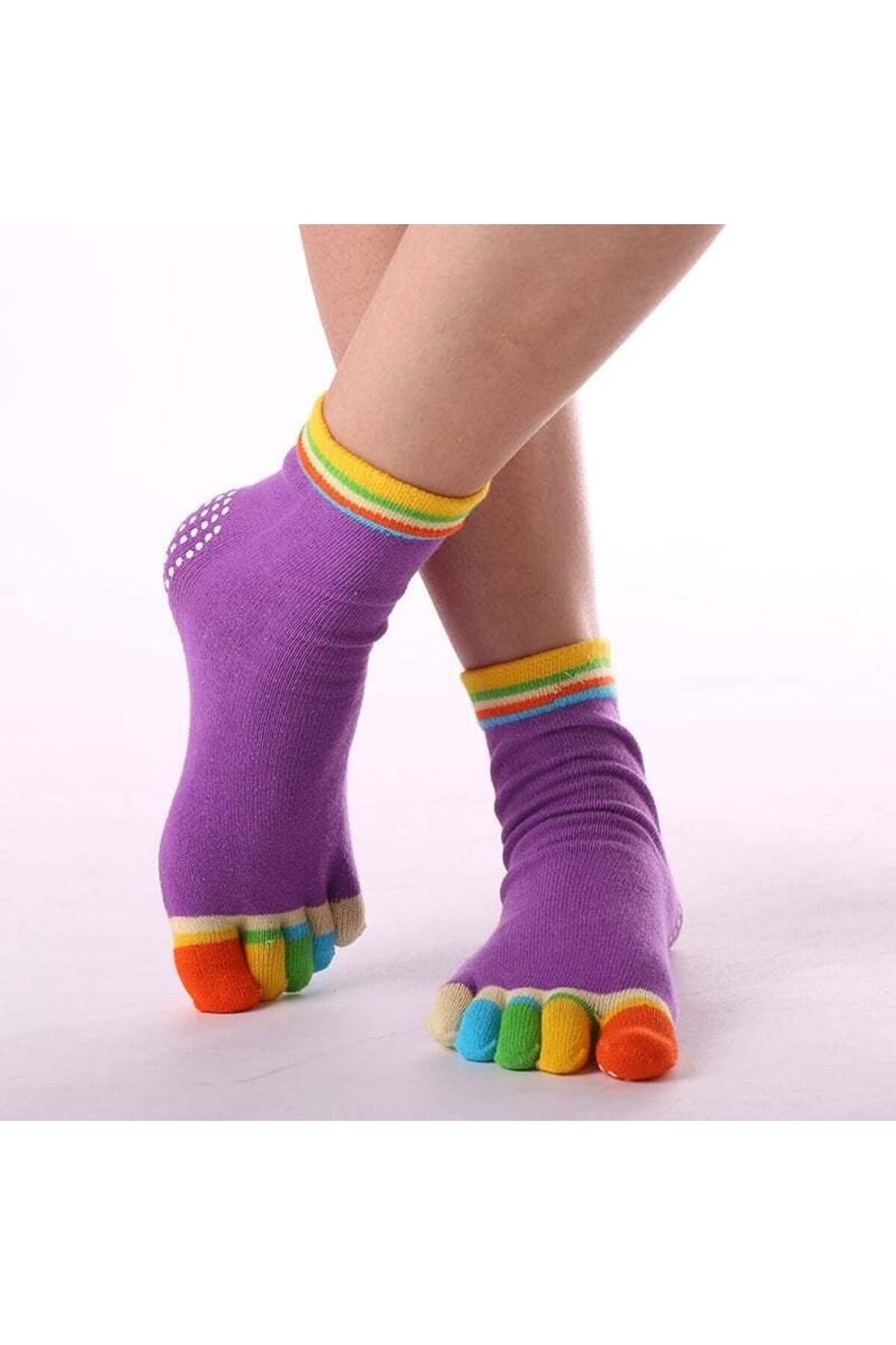 ALMİŞ Dans Çorabı-mor-renkli
