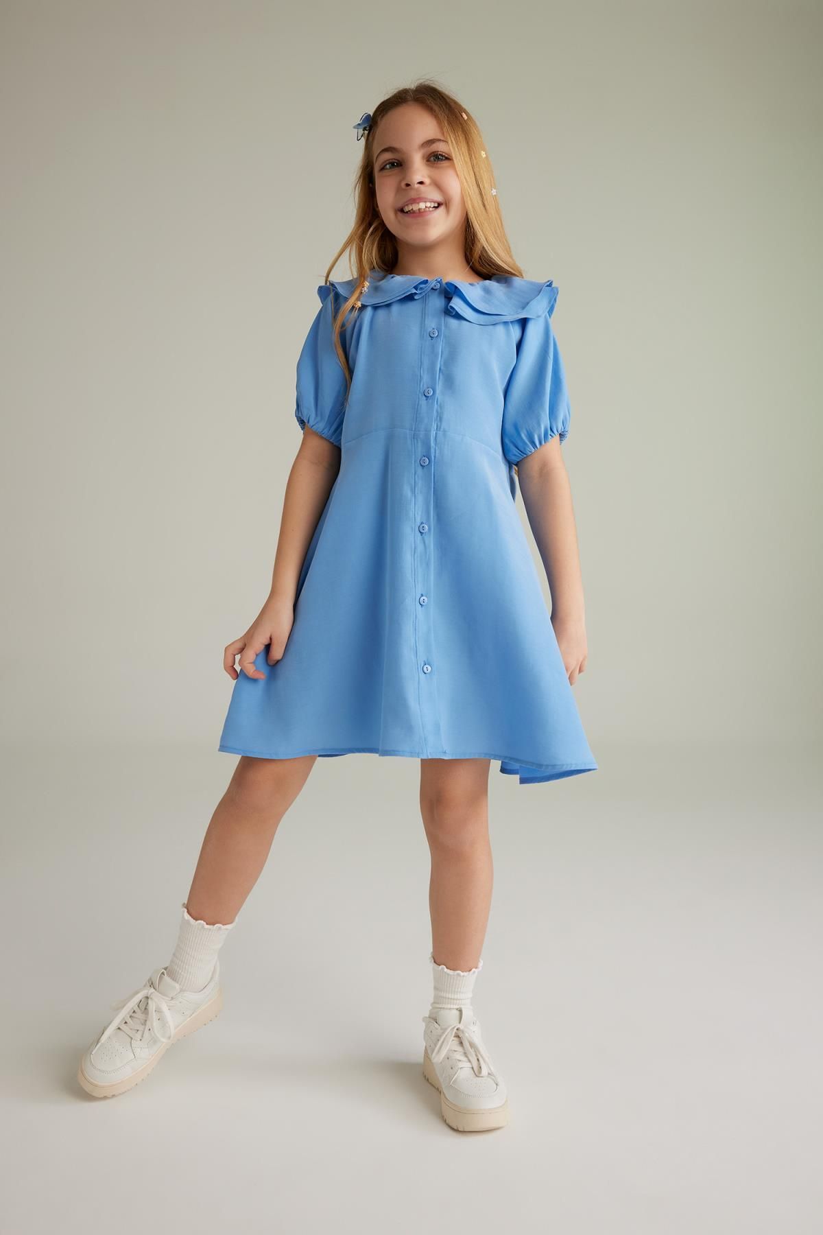 Defacto Kız Çocuk Kısa Kollu Modal Elbise Z5919a623sm