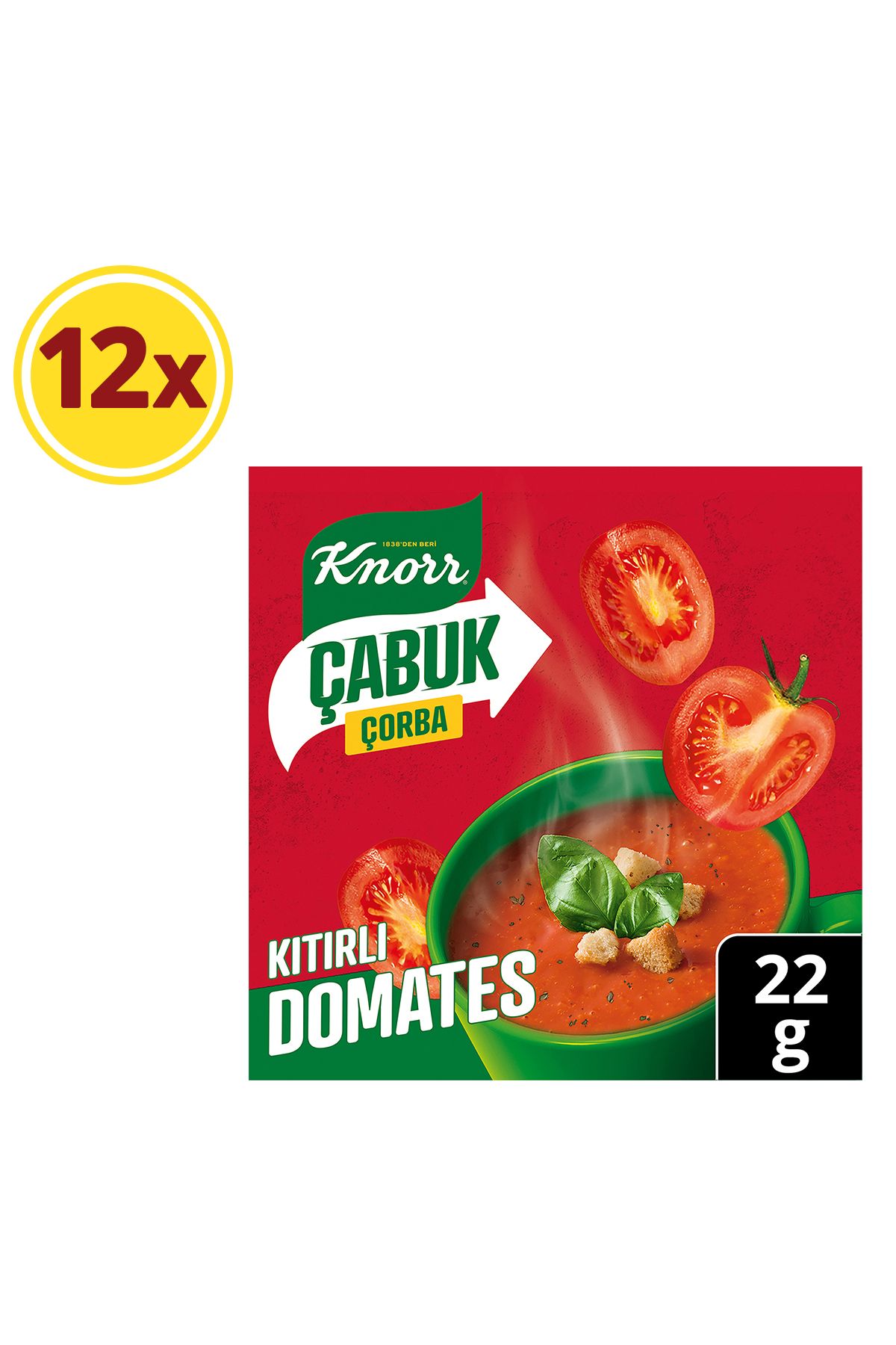 Knorr Kıtırlı Domates Çabuk Çorba 22 gr X 12 Adet