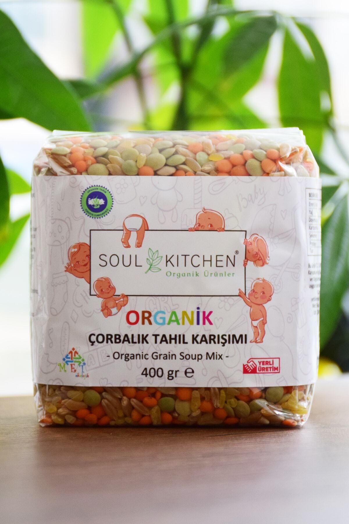 Soul Kitchen Organik Ürünler Organik Bebek Çorbalık Tahıl Karışımı 400gr - Eko Paket