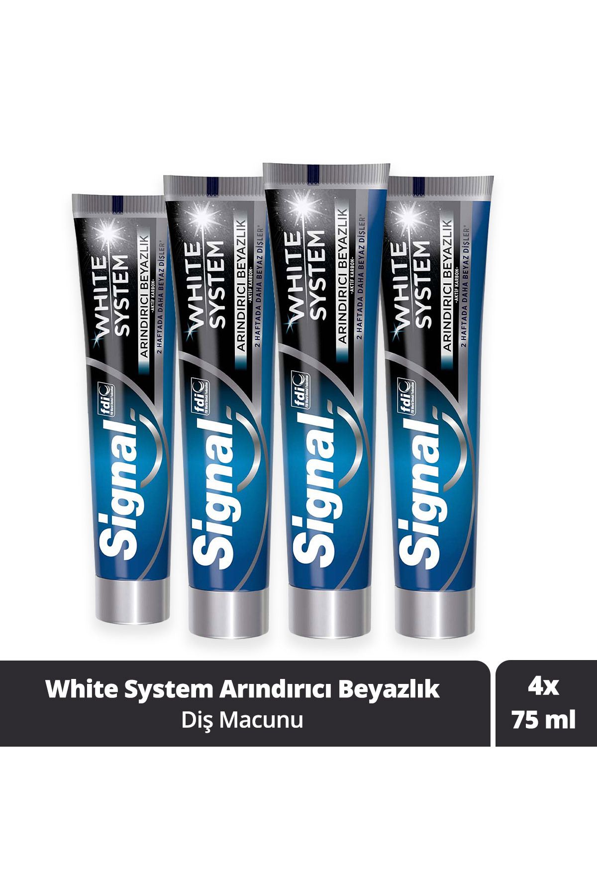 Signal White System Diş Macunu Arındırıcı Beyazlık 75 Mlx4