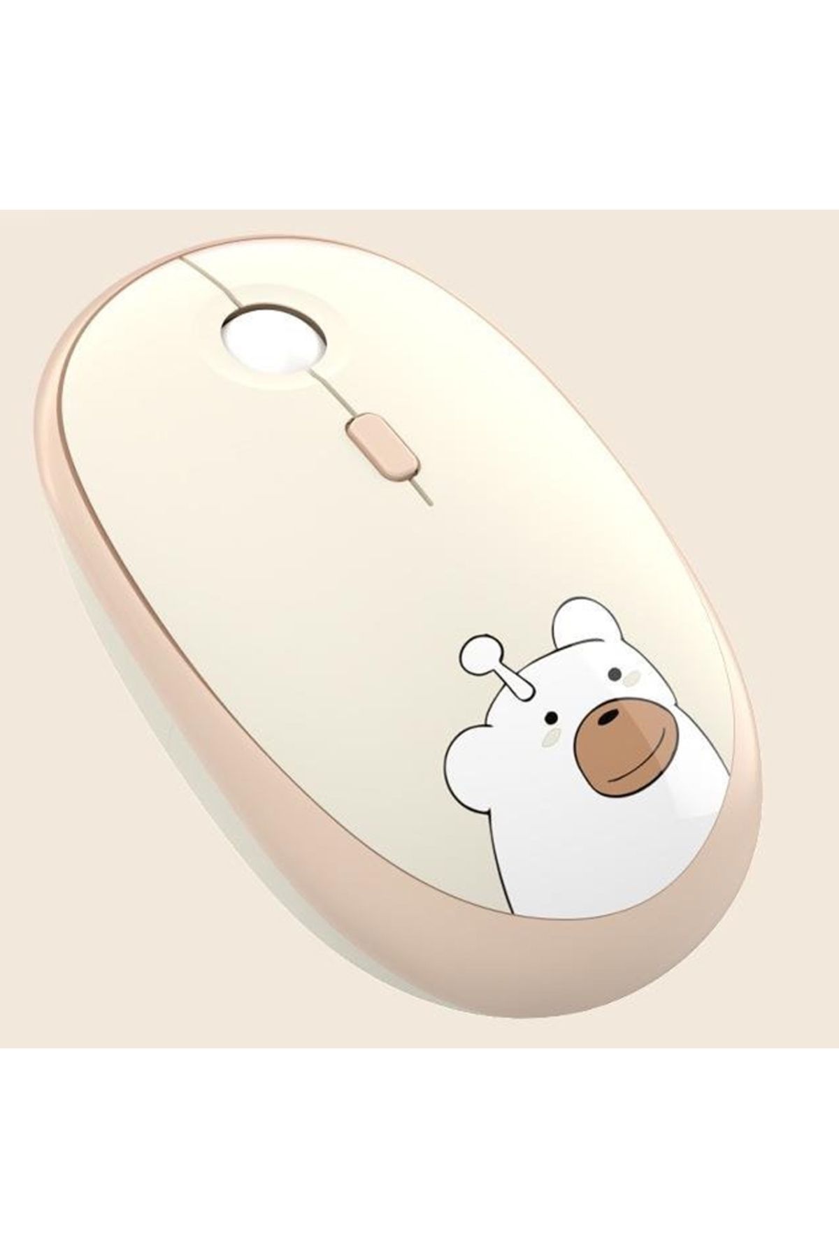 Coverzone Kablosuz Wireless Mouse Renkli Ayıcık Tasarım Kablosuz Sessiz Bilgisayar Laptop için Pilli Fare M2