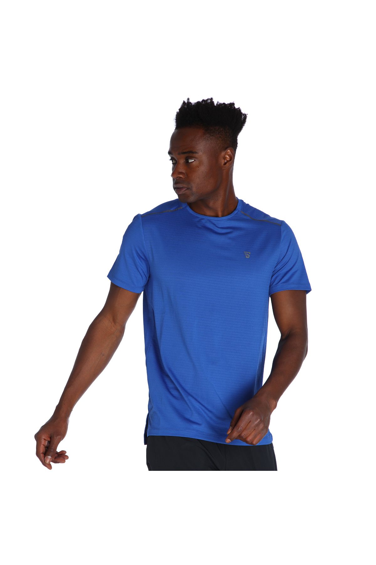 Sportive Conforto Tshirt Erkek Mavi Koşu Tişört 22ketp18d01-sax