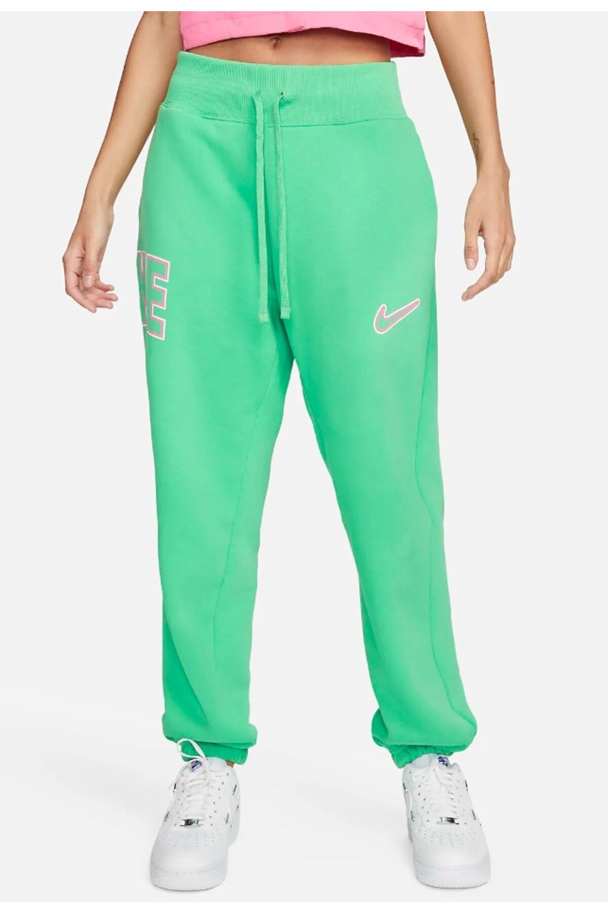 Nike Sportswear Phoenix Fleece Pant Pink Pamuklu Pembe Eşojman Altı