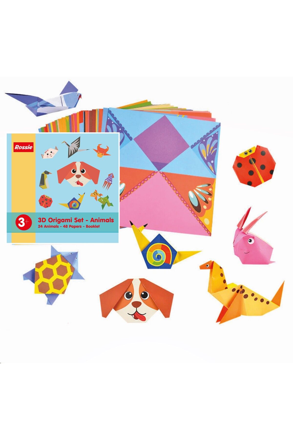 Rossie Origami Seti - 3 Boyutlu Hayvanlar - 48 - Sayfa