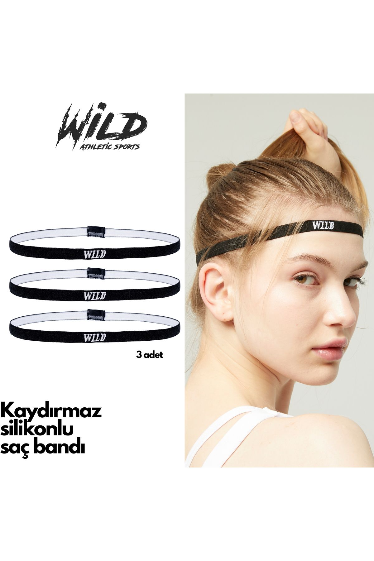Wild Athletic Sports Fonksiyonel Spor Saç Bandı Kaydırmaz Saç Tokası Tekli WildFlex 1.0