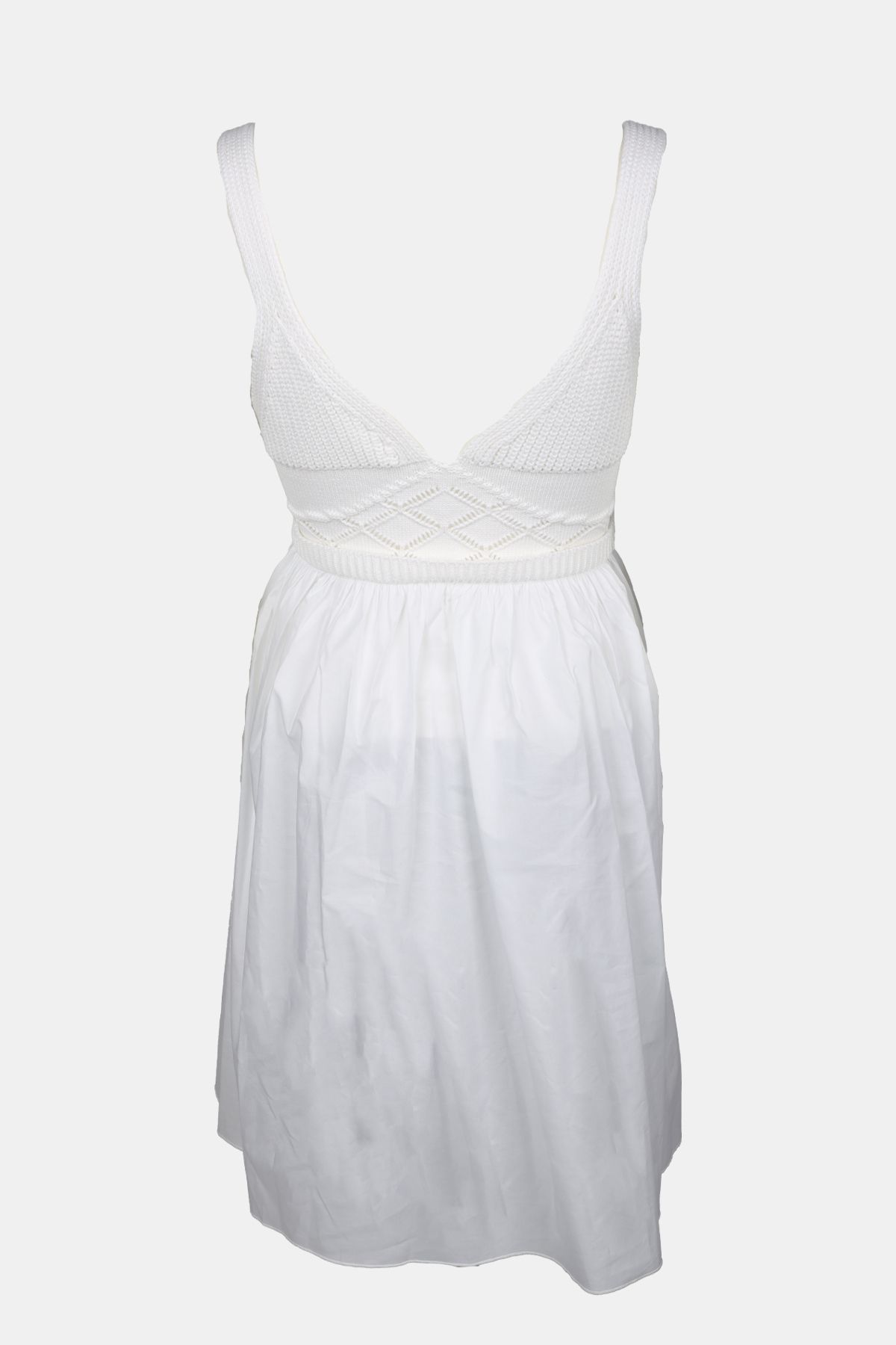 Liu Jo Kadın Pamuklu Logolu Dokuma Kumaş Beyaz Elbise MA4071MA23A-11111