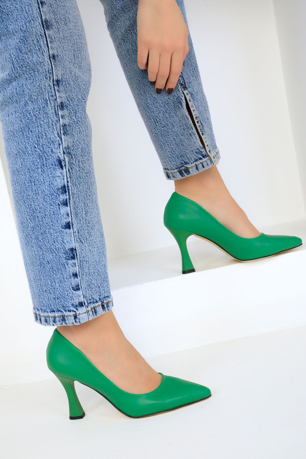SOHO Zümrüt Yeşil Kadın Klasik Topuklu Ayakkabı 16002