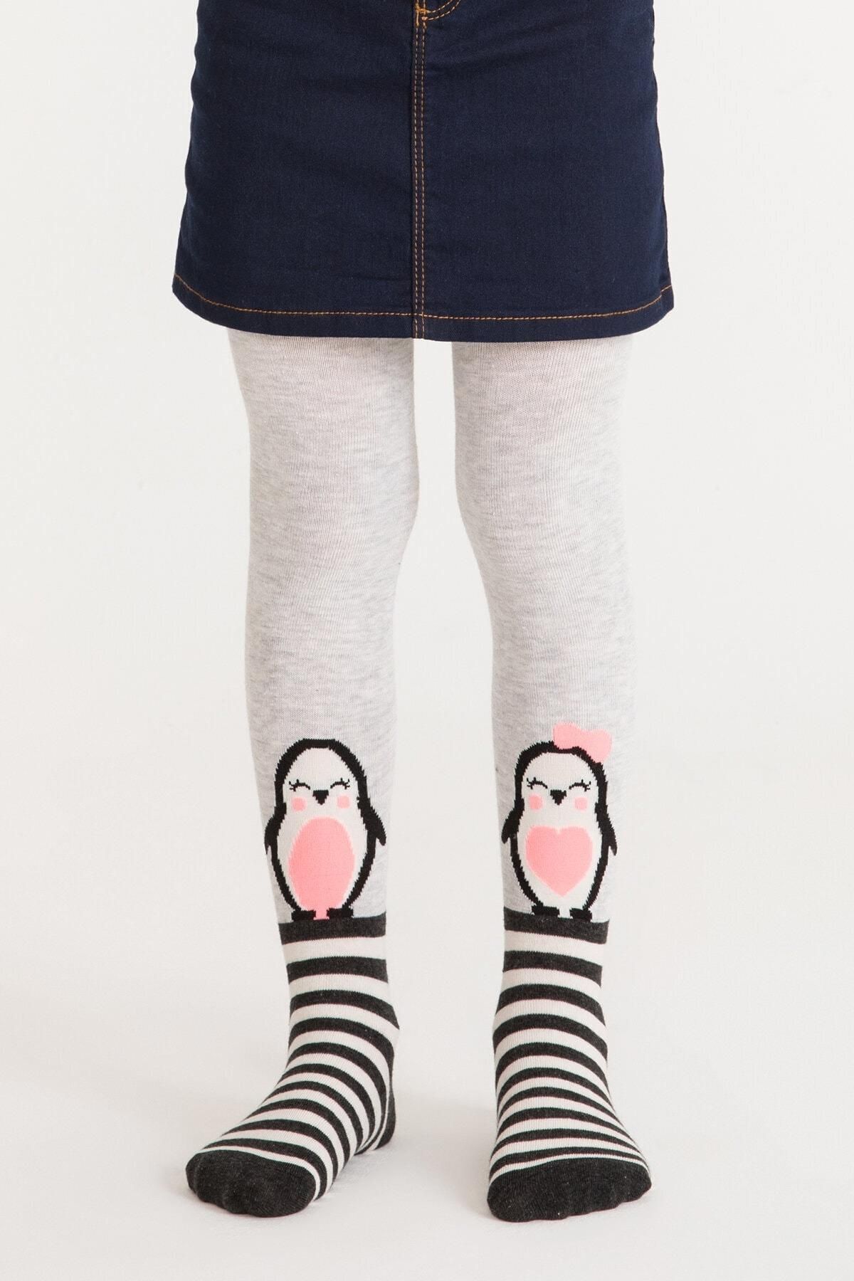 Penti Pretty Penguin Family Kız Çocuk Külotlu Çorap | Pctpfamg18sk
