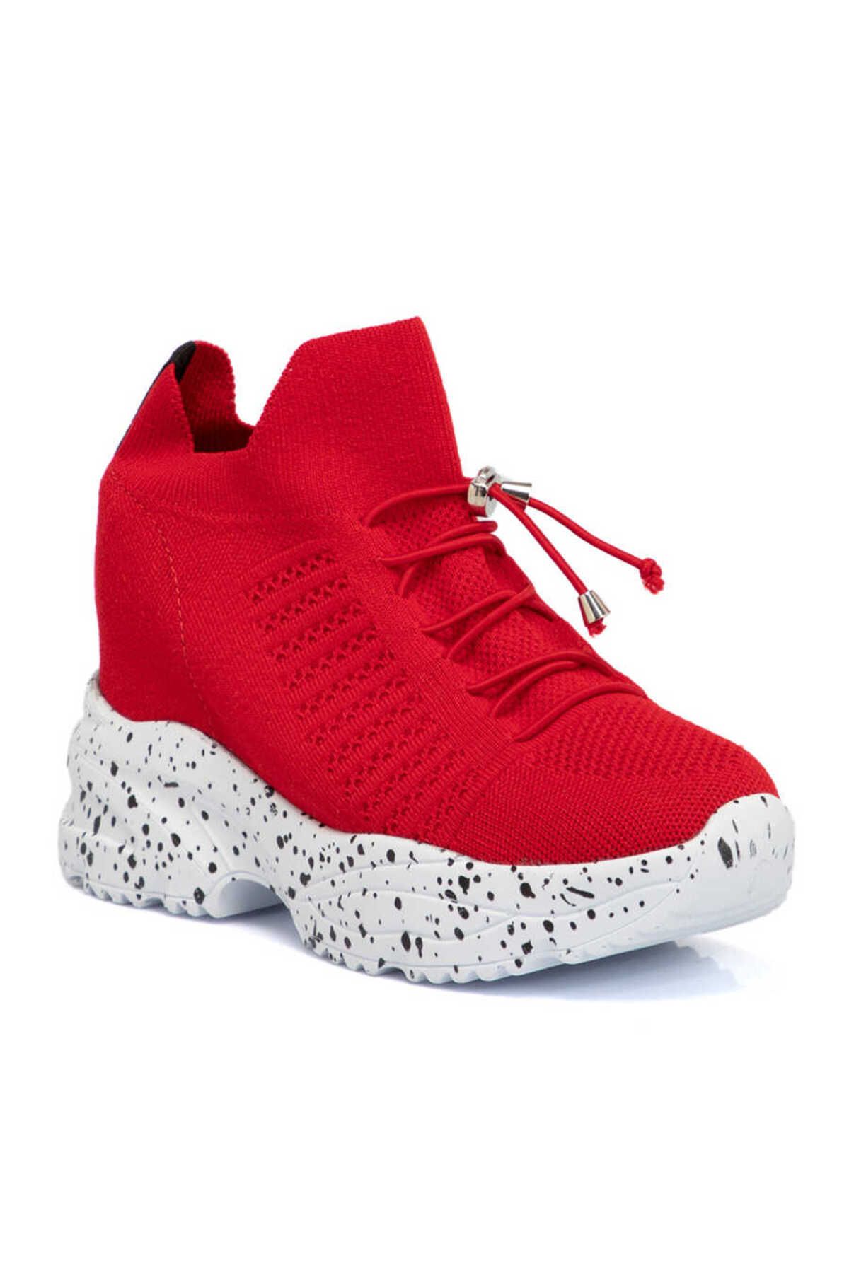 Tergan Kırmızı Tekstil Kadın Sneaker - K21I1AY65435-I48