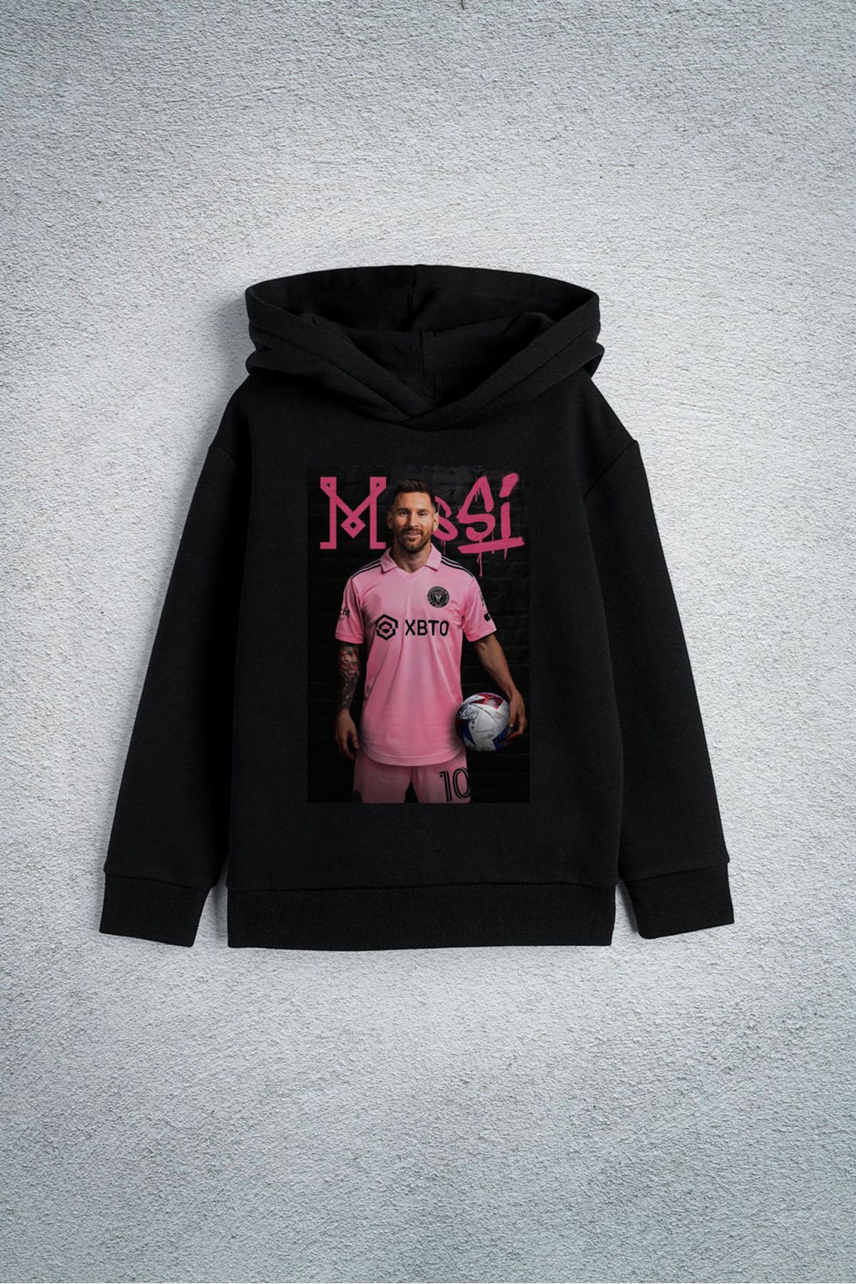 Darkia Messi Özel Tasarım Baskılı Çocuk Kapşonlu Sweatshirt Hoodie