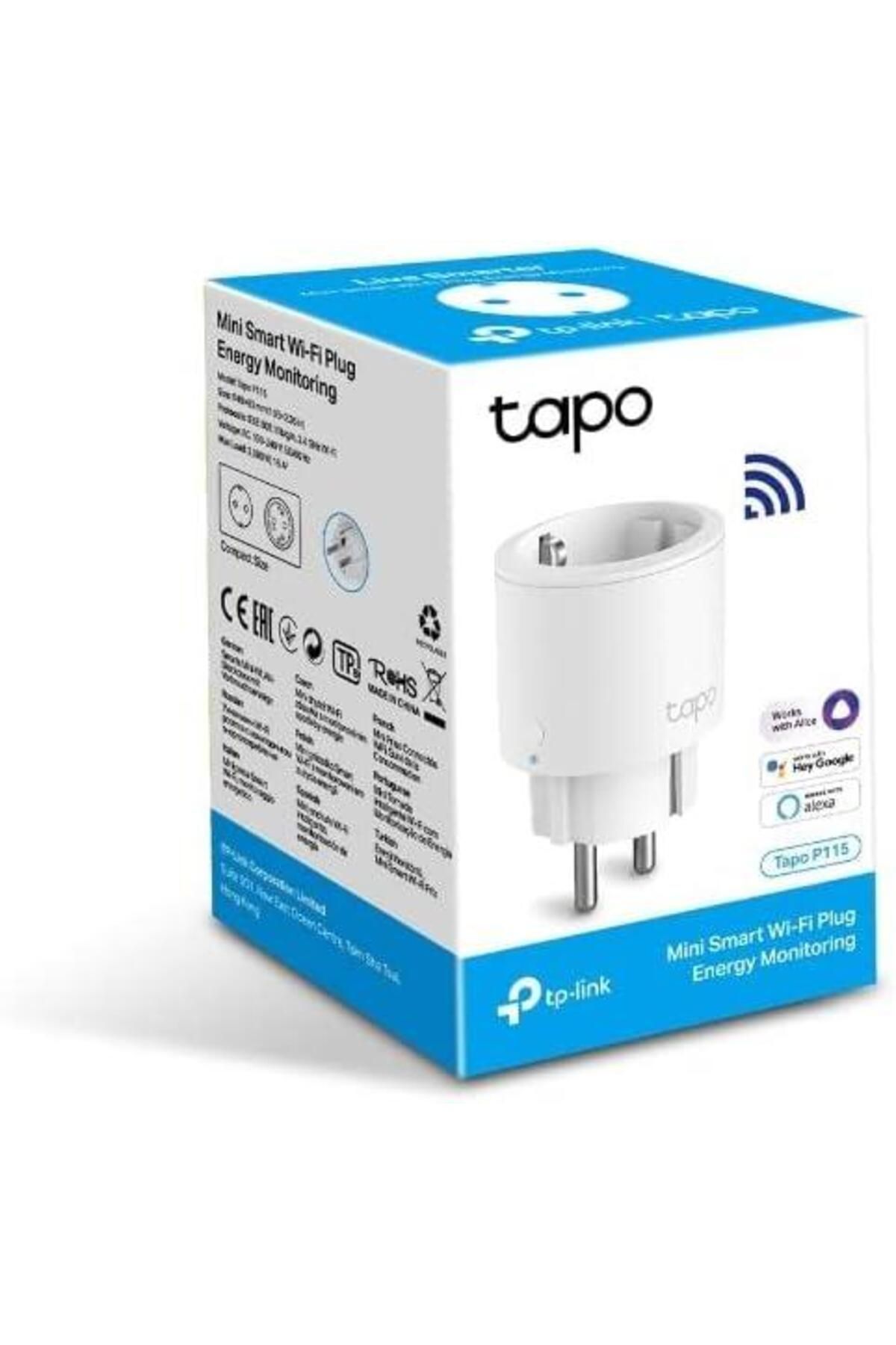 Tp-Link Tapo P115(1-pack) Wi-fi Soket Mini Enerji Izleme Akıllı Priz Beyaz