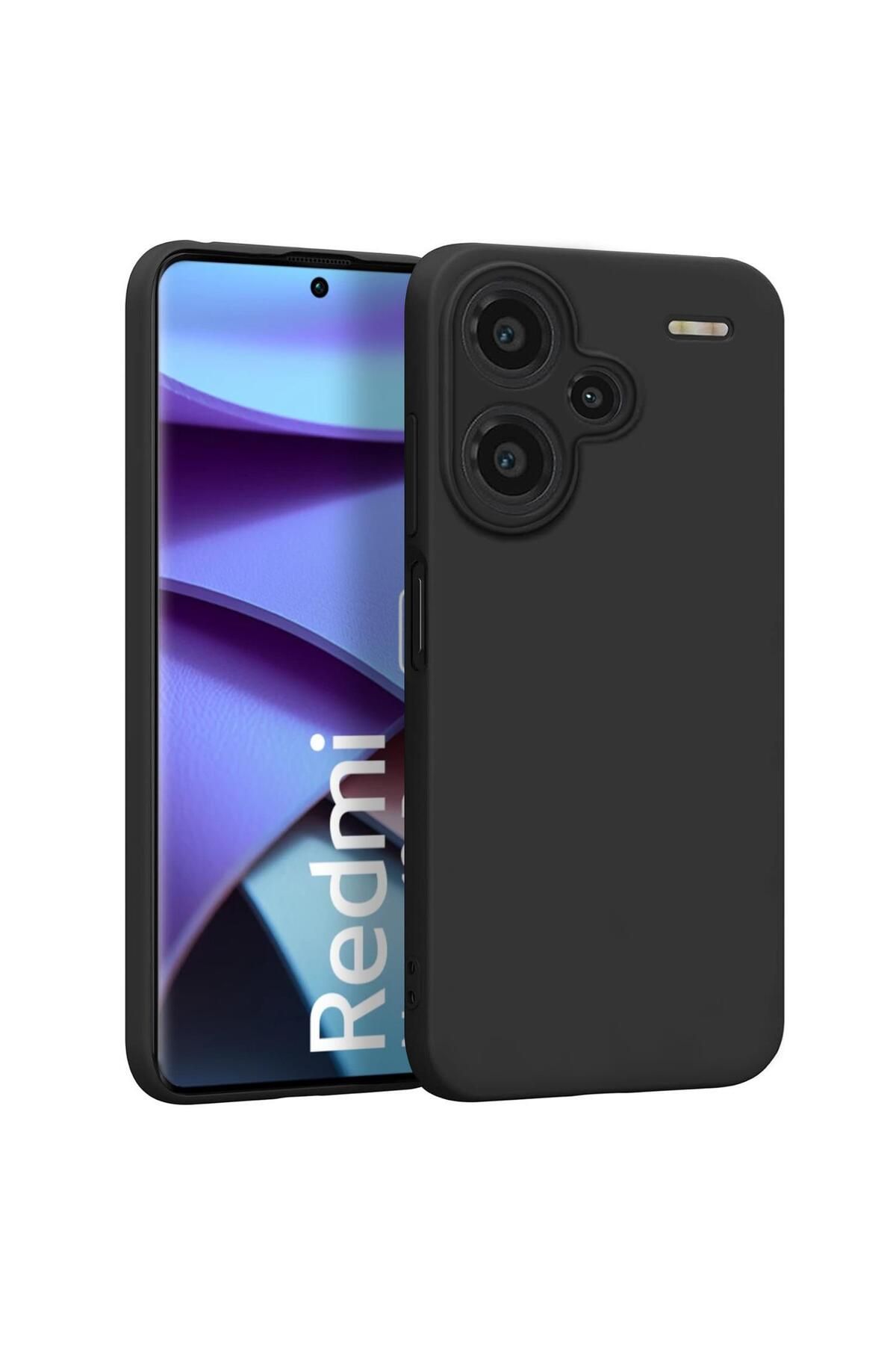 Microsonic Matte Silicone Xiaomi Redmi Note 13 Pro Plus 5G Kılıf Siyah