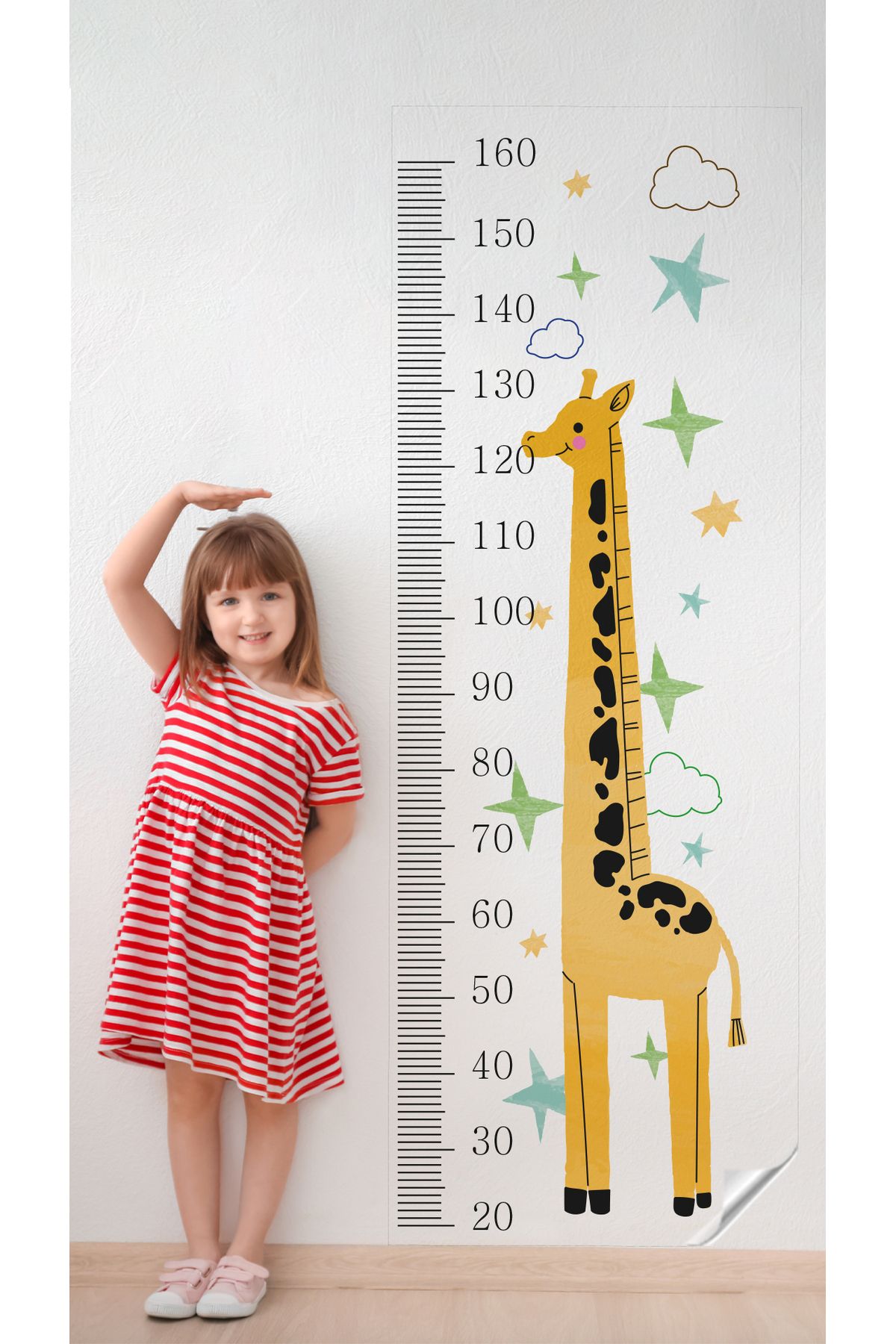 statik kağıt Statik Tutunma Özellikli Boy Ölçer (zürafa) 58 - 170 Cm