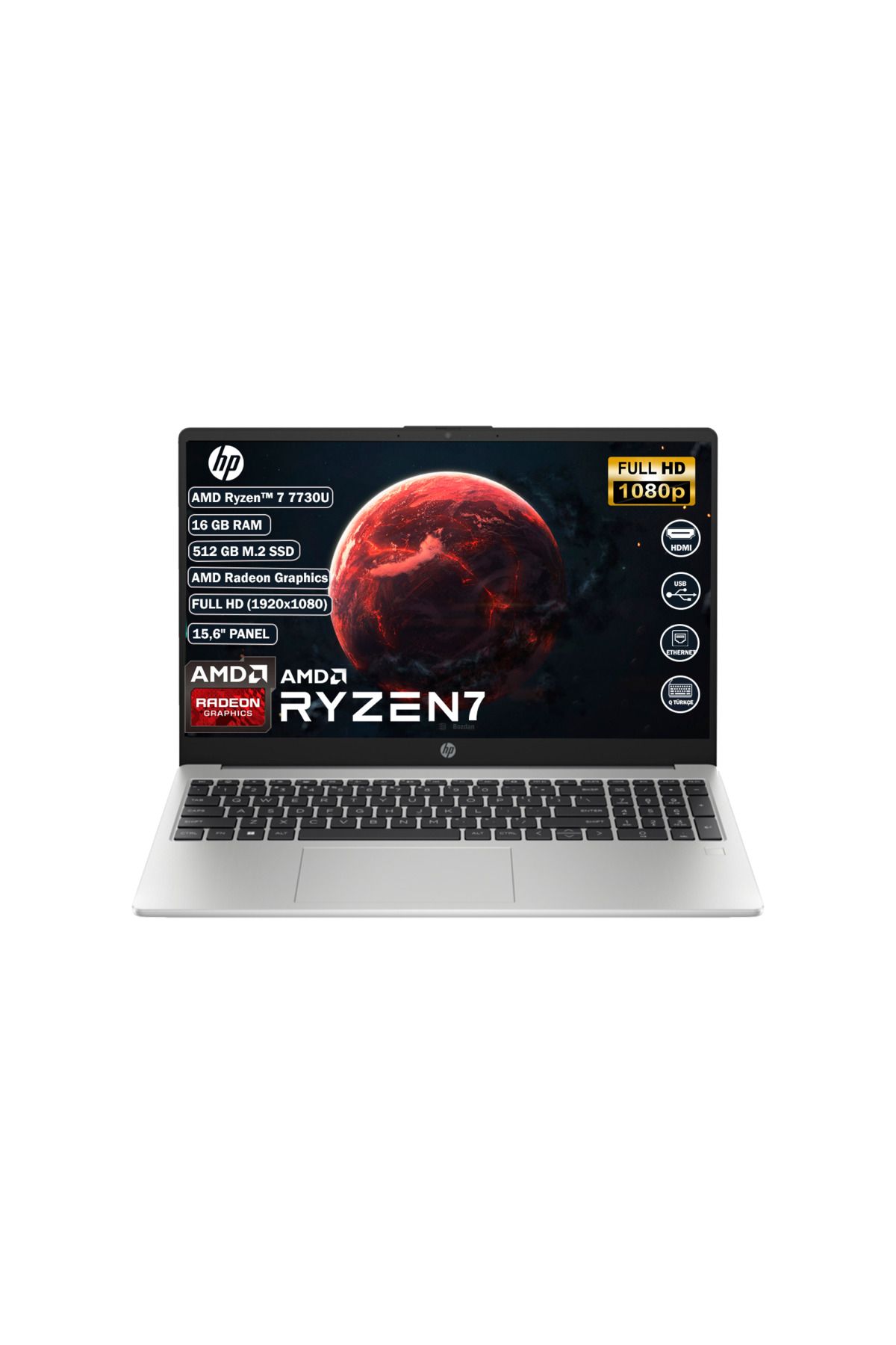 HP 255 G10  AMD Ryzen™  7 7730U 16 GB 512 SSD 15,6" FHD (1920x1080)  8A548EA