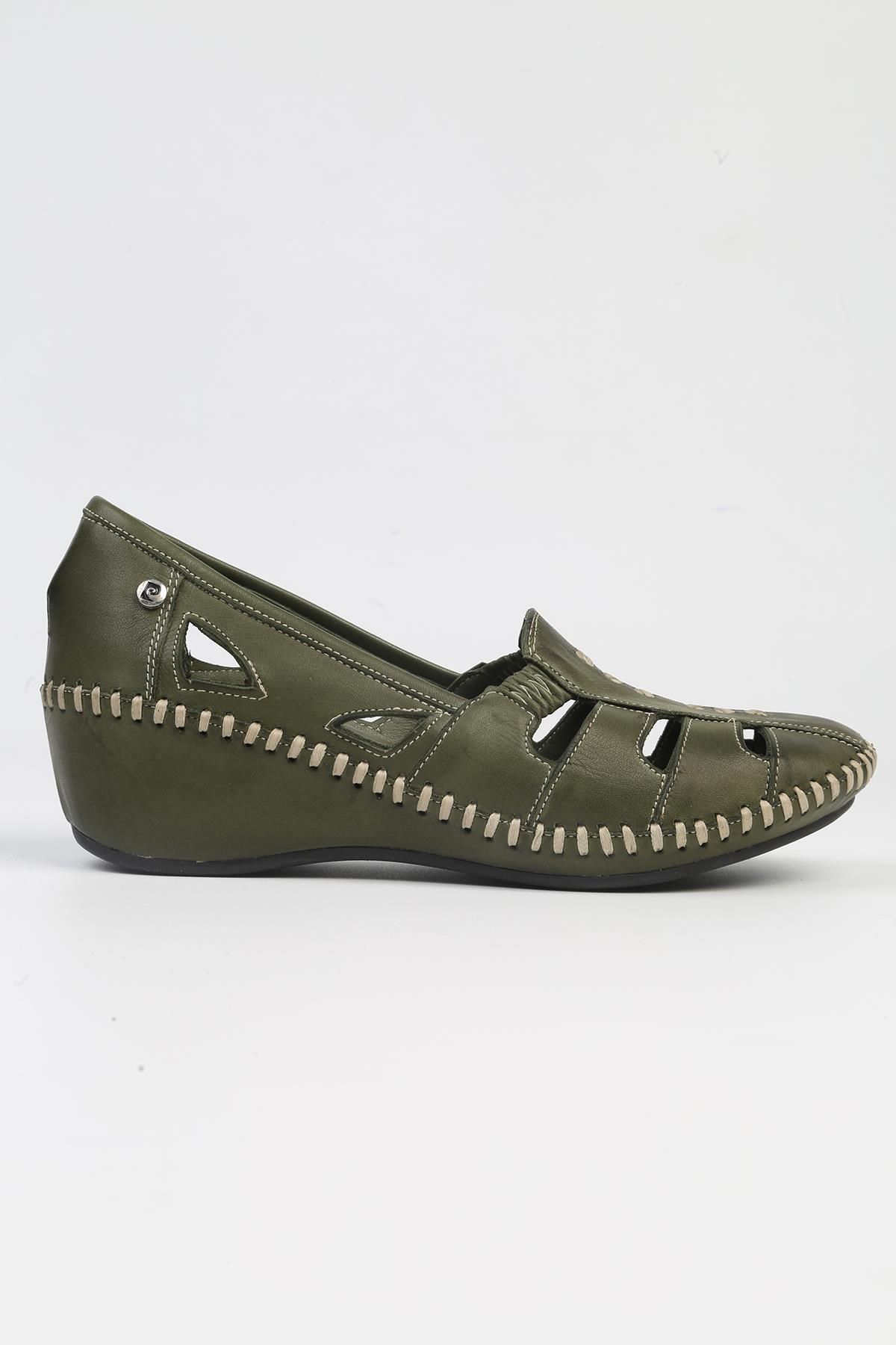 Pierre Cardin ® | PC-53023- 3963 Yesil-Kadın Topuklu Günlük Ayakkabı