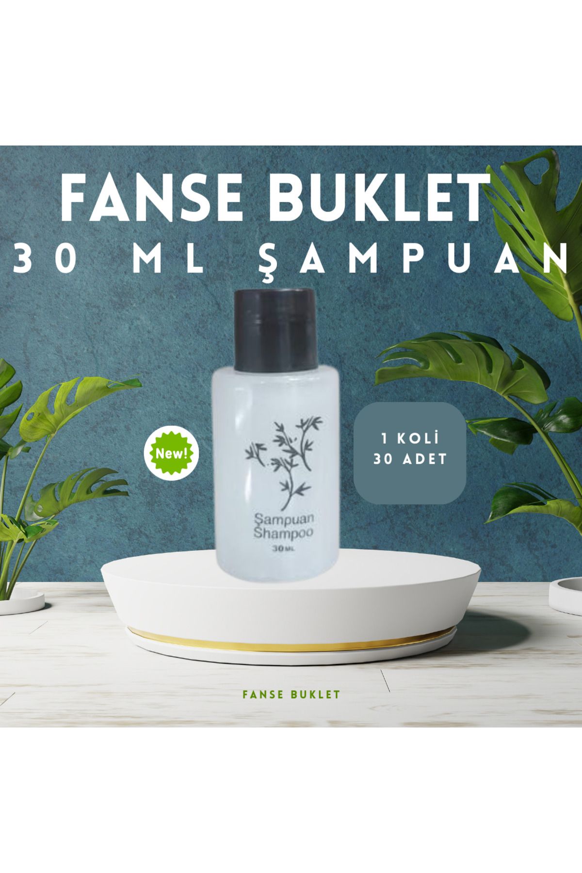 Fanse Otel Temizlik Medikal Malzemeleri Tek Kullanımlık Şampuan 30 Adet