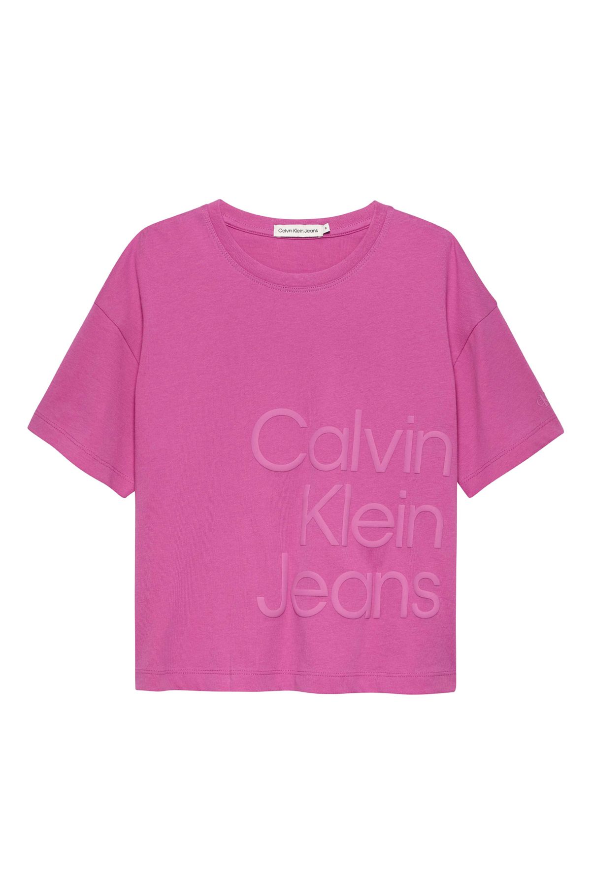 Calvin Klein Pembe Kadın T-Shirt PUFF HERO LOGO T-SHIRT