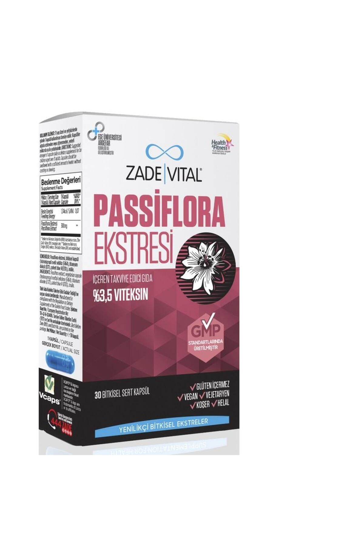 Zade Vital Passiflora 30 Bitkisel Kapsül