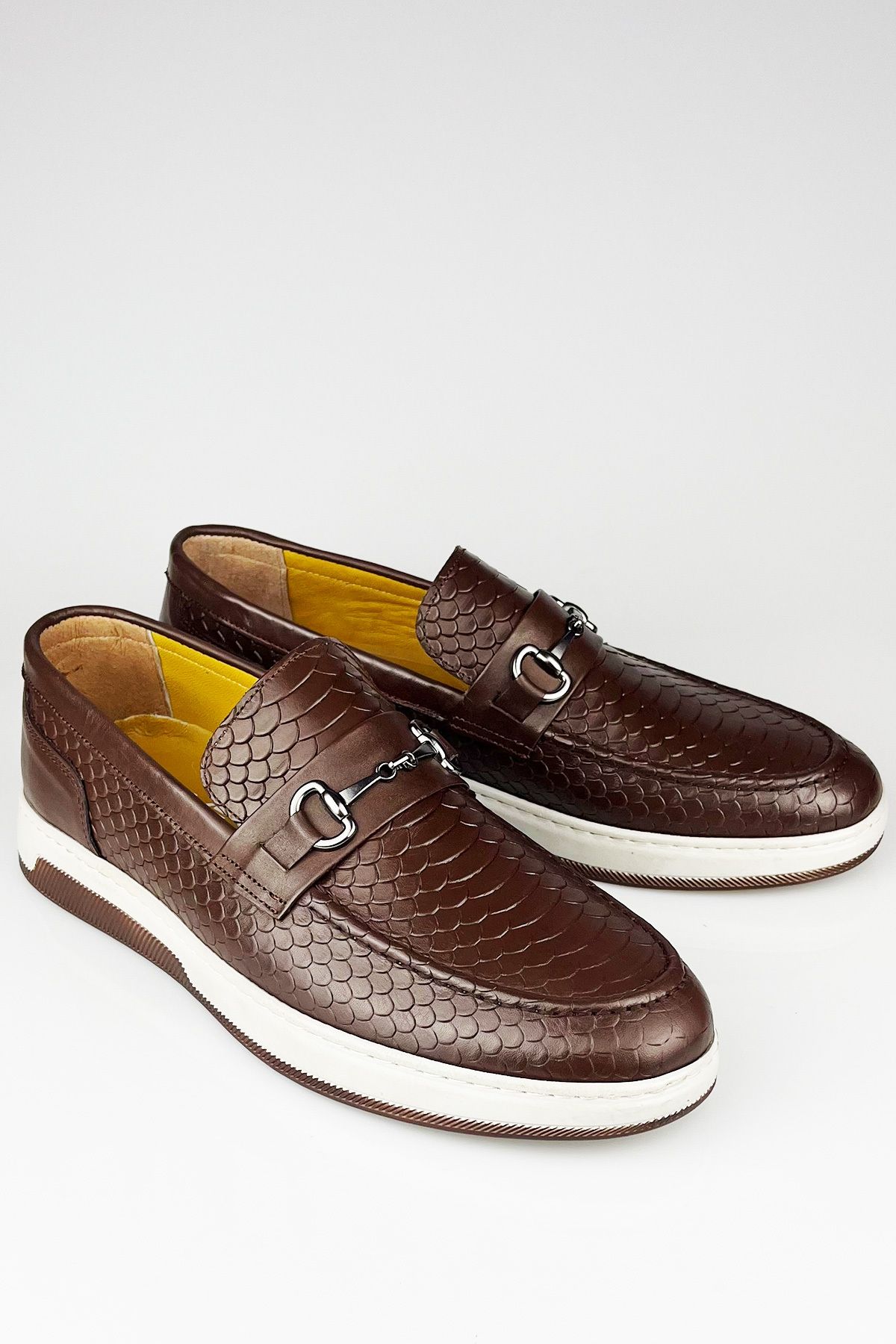 LUSIVE Hakiki Deri Kahverengi Ultra Rahat Erkek Günlük Loafer Ayakkabı