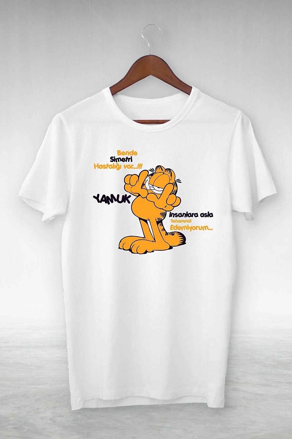 Evomind Unisex Garfield Komik Yazılar Seri-2 T-shirt