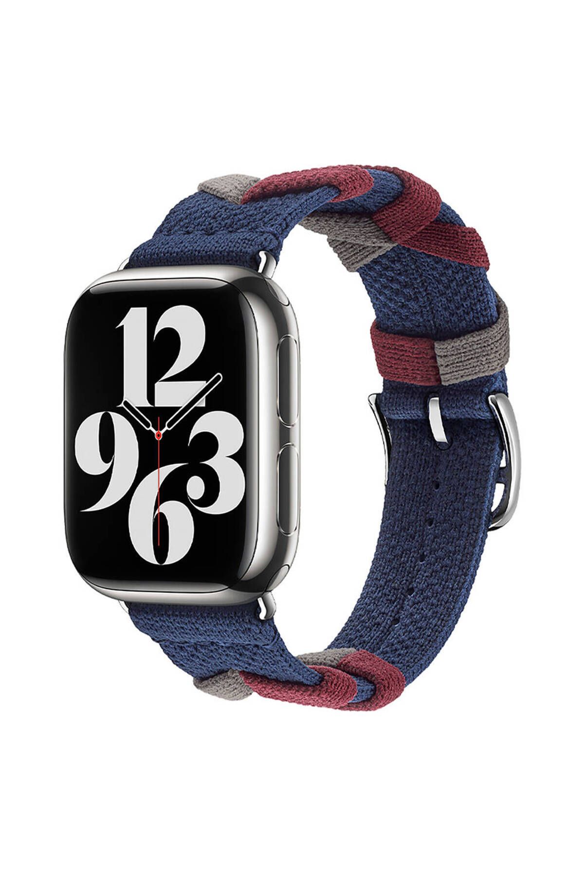 Fibaks Apple Watch 1 2 3 4 5 6 7 8 9 Se Uyumlu 38 40 41 Mm Uyumlu Sarmal Örgü Tasarımlı Kordon Kayış