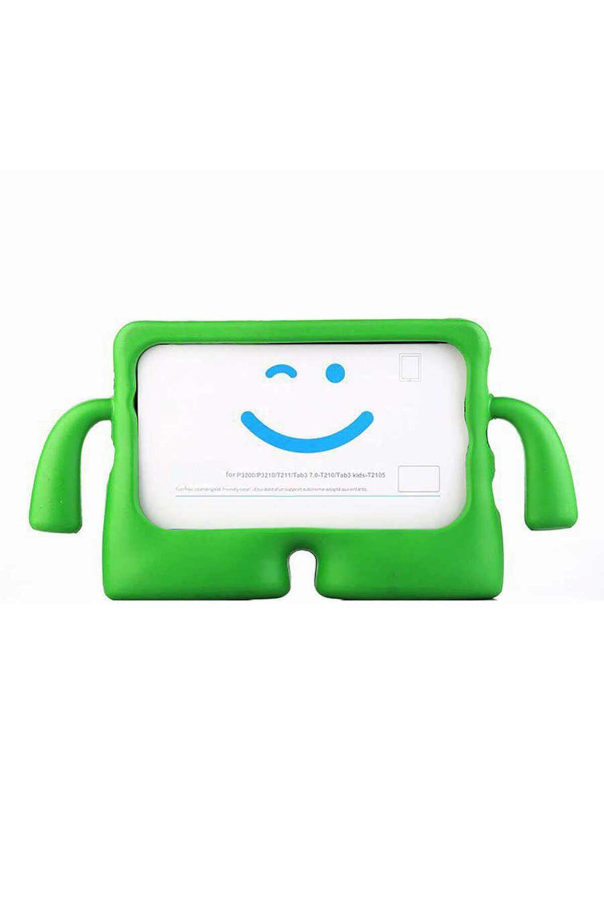 HTstore Galaxy Uyumlu Tab A9 Zore Çocuk Standlı Tablet Kılıf-Yeşil