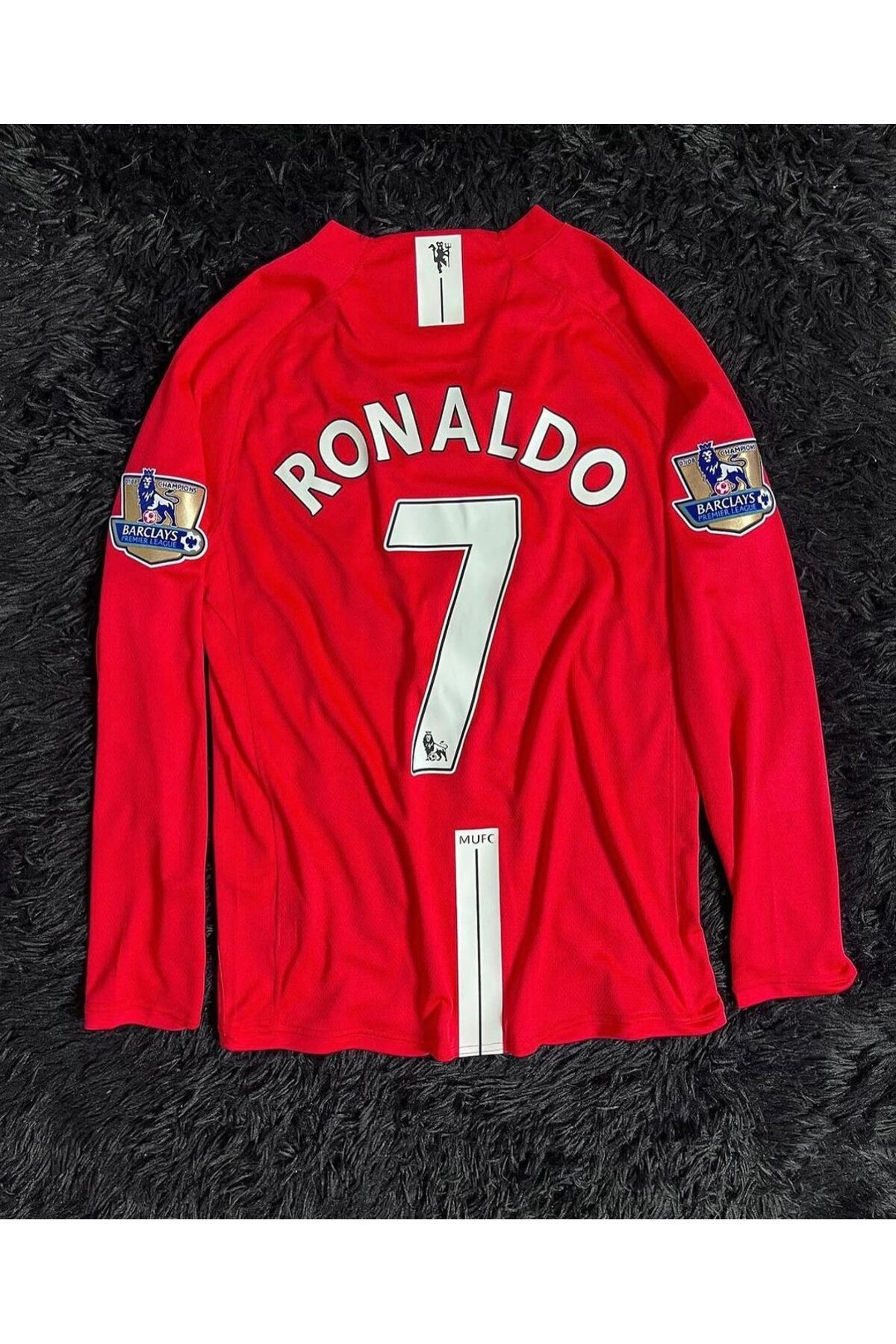 Alaturka Mix Ronaldo Uzun Kollu Kırmızı 2008 Şampiyonlar Ligi Retro Manchester United Forması