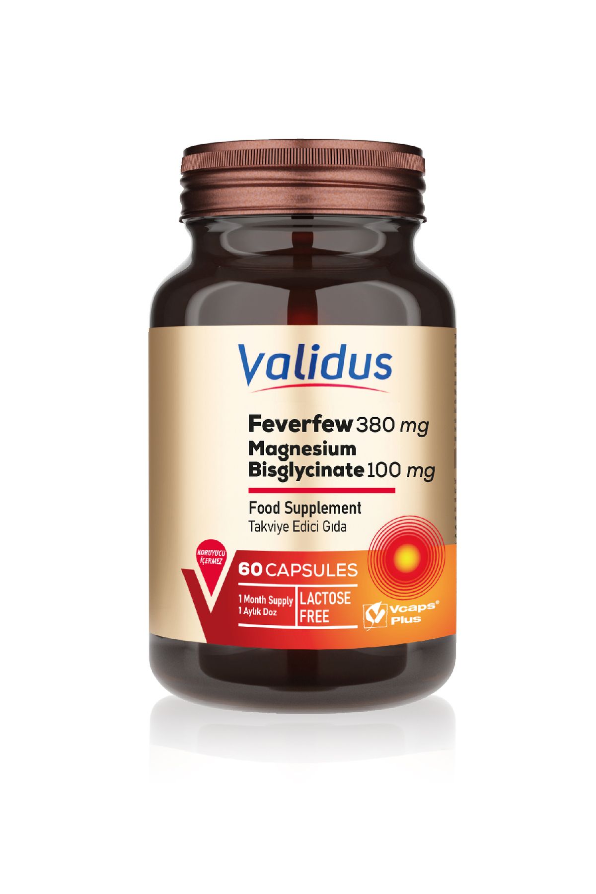 Validus Feverfew 380 mg 60 Kapsül