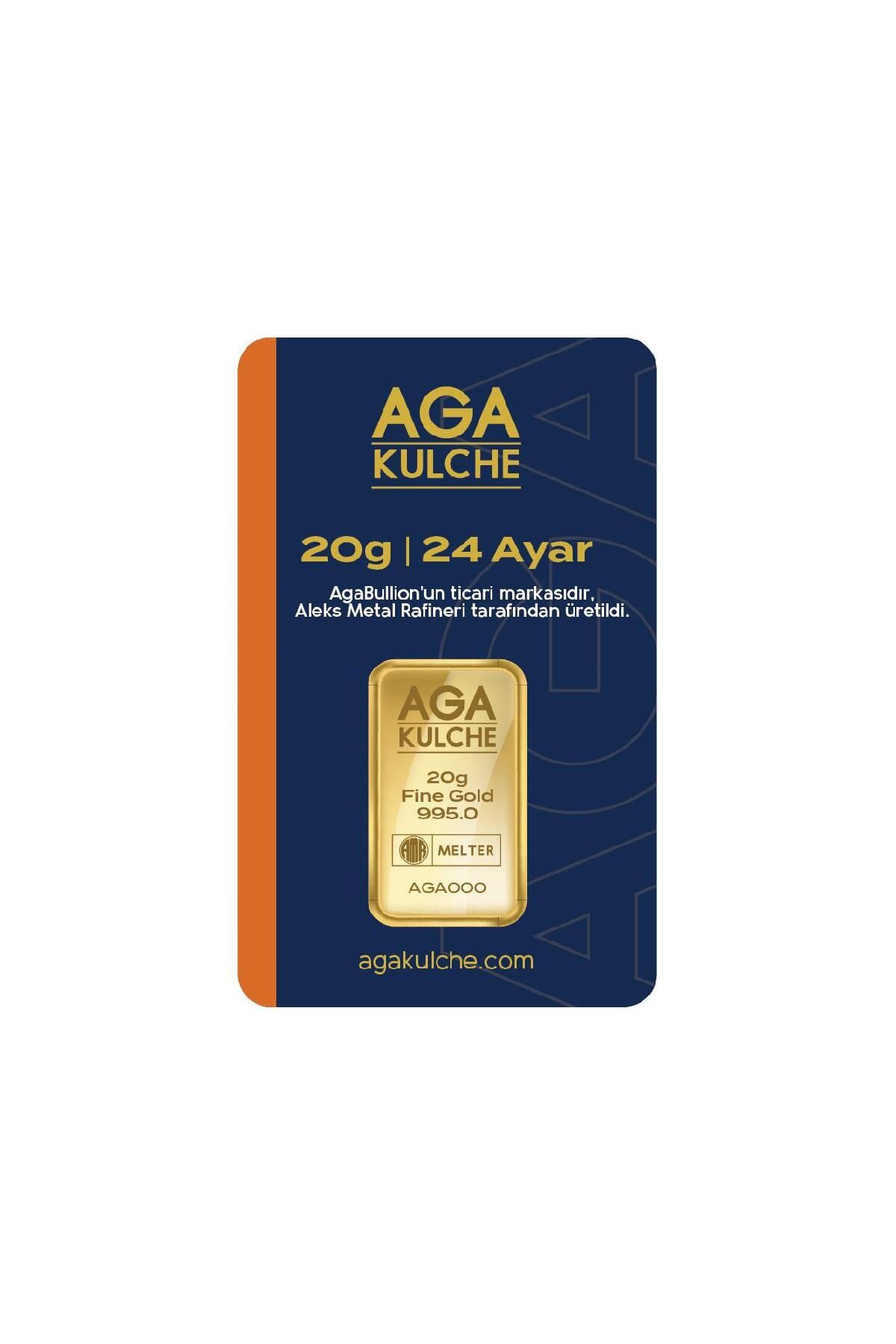 AgaKulche 20 gram Altın (995) 24 Ayar Külçe Altın