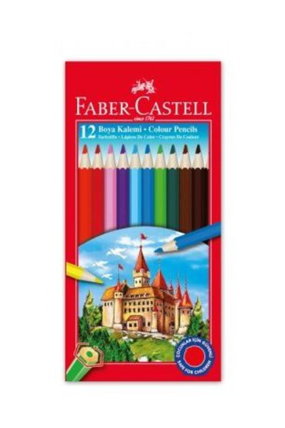 Faber Castell Kuru Boya 12 Renk Tam Boy 1 Adet
