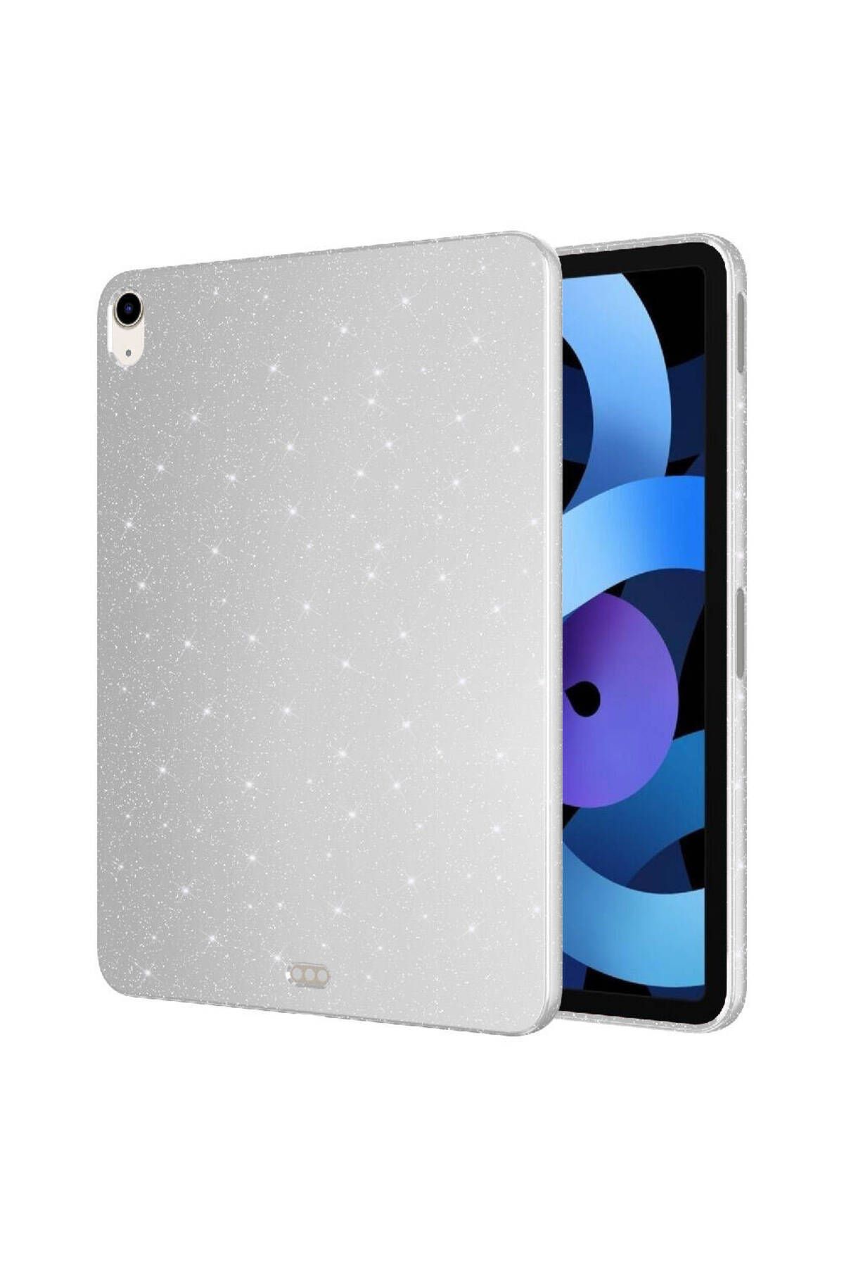 Fibaks Apple Ipad Air 11 10.9 Inç Air 4 5 6 2020 2022 2024 Kılıf Kamera Korumalı Simli Parlak Silikon Kapak