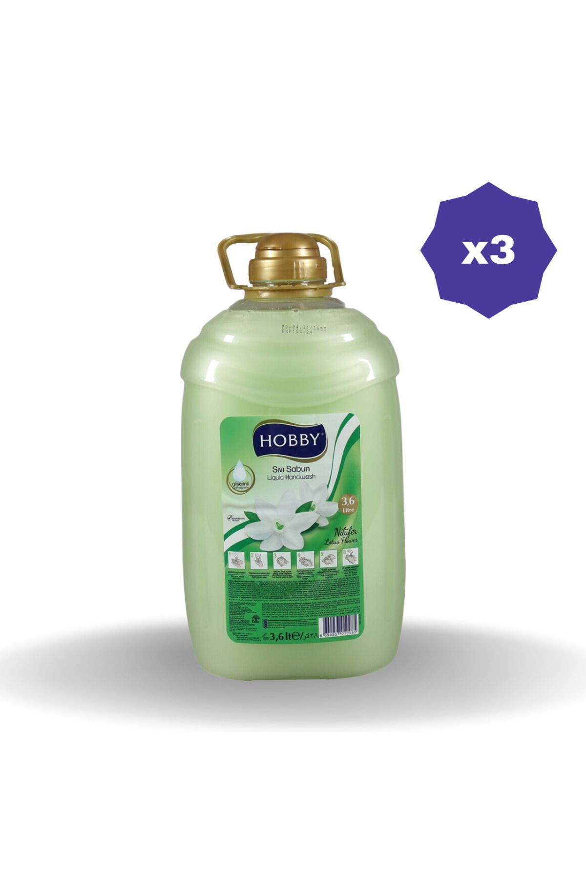 Hobby Yeşil Sıvı Sabun 3 Lt X 3 Adet