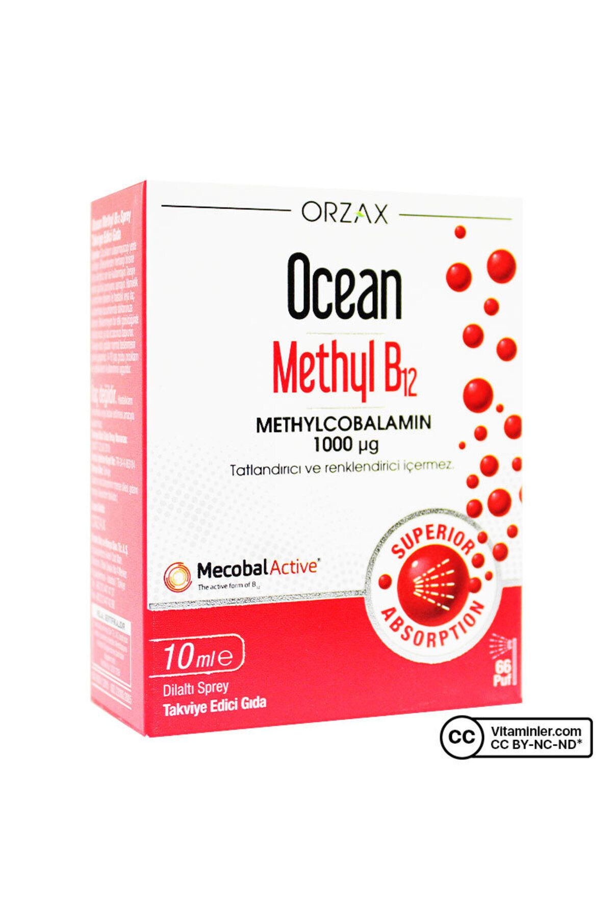 Ocean Methyl B12 1000 Mg 10 ml Dilaltı Sprey