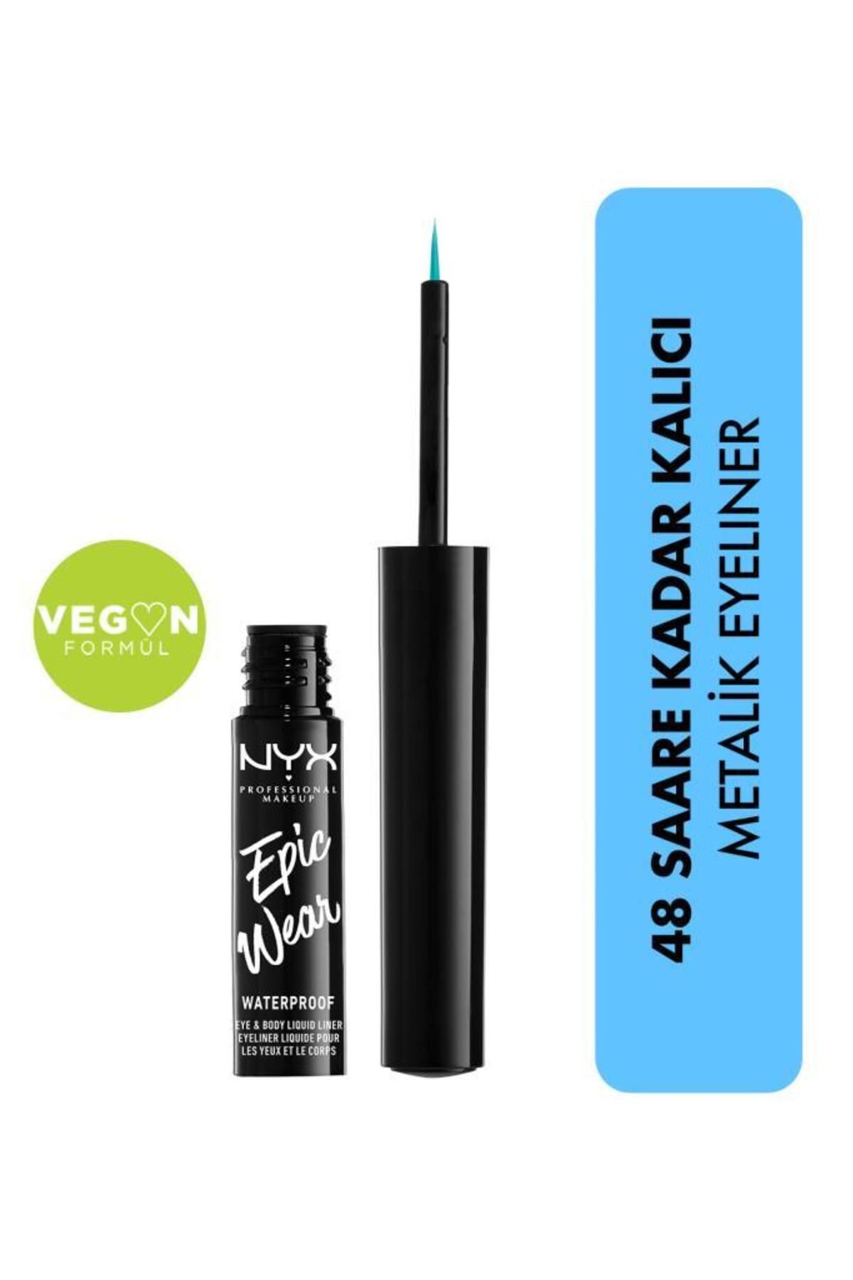 NYX Professional Makeup Eyeliner - Epic Wear Metallic Liquid Liner Teal Metal