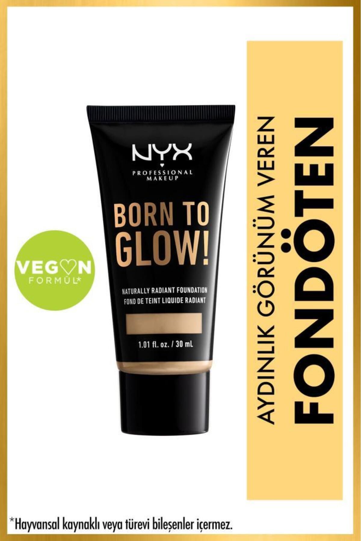 NYX Professional Makeup Born To Glow! Naturally Radıant Foundatıon 6.5 - Nude
