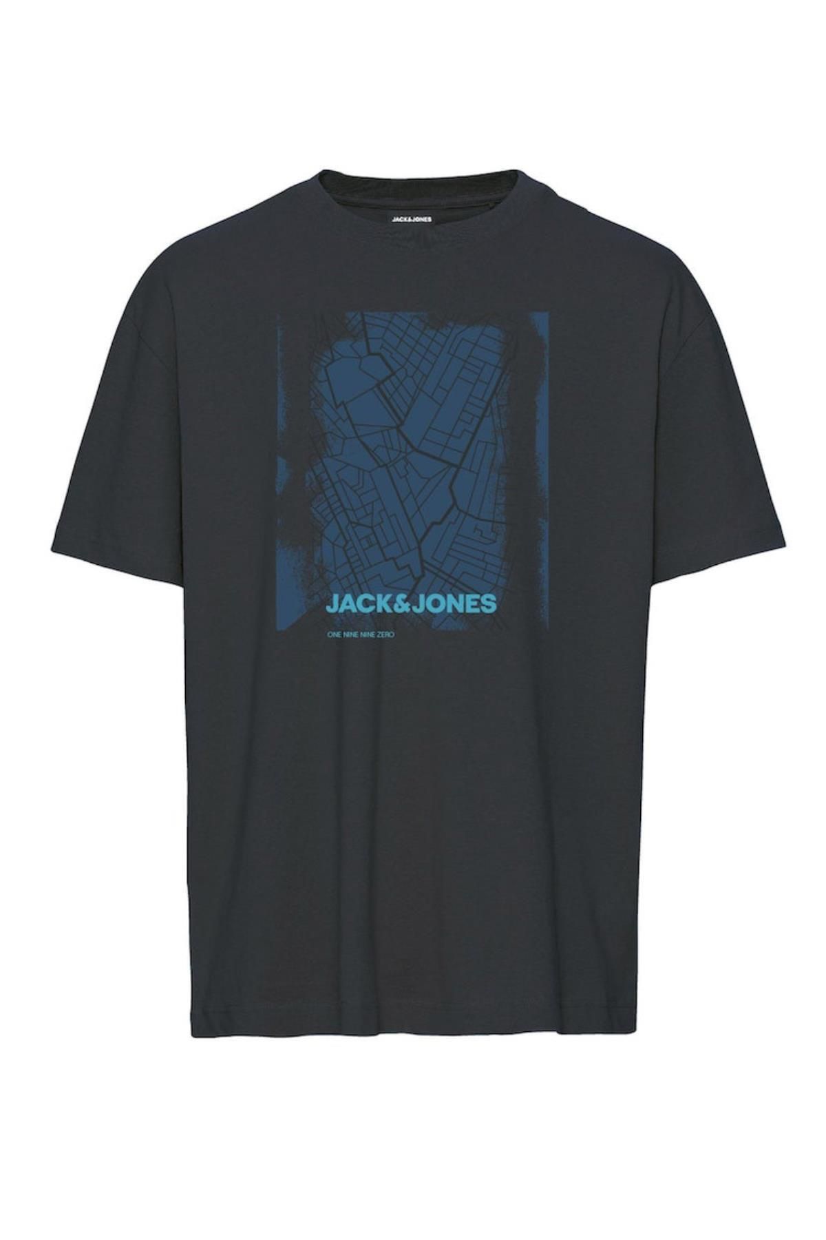 Jack & Jones Jcocıty Map Tee Ss Crew Neck Fst Erkek Tişört - 12256172