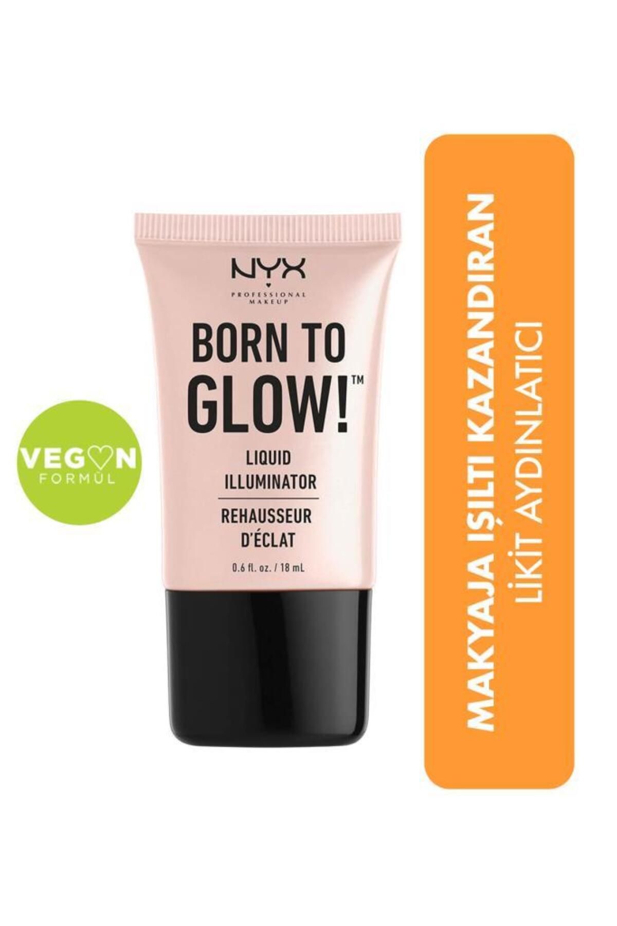 NYX Professional Makeup Likit Aydınlatıcı - Born To Glow Liquid Illuminator Sunbeam 18 ml 800897818432