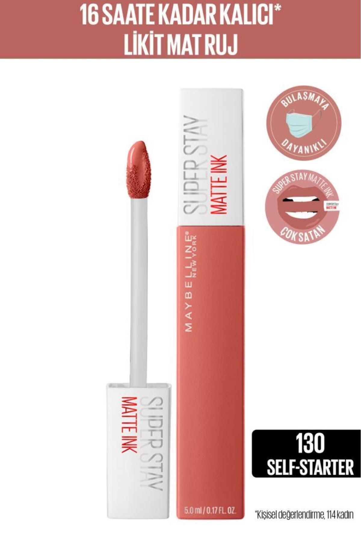 Maybelline New York Super Stay Matte Ink City Edition Likit Mat Ruj - 130 Self-starter