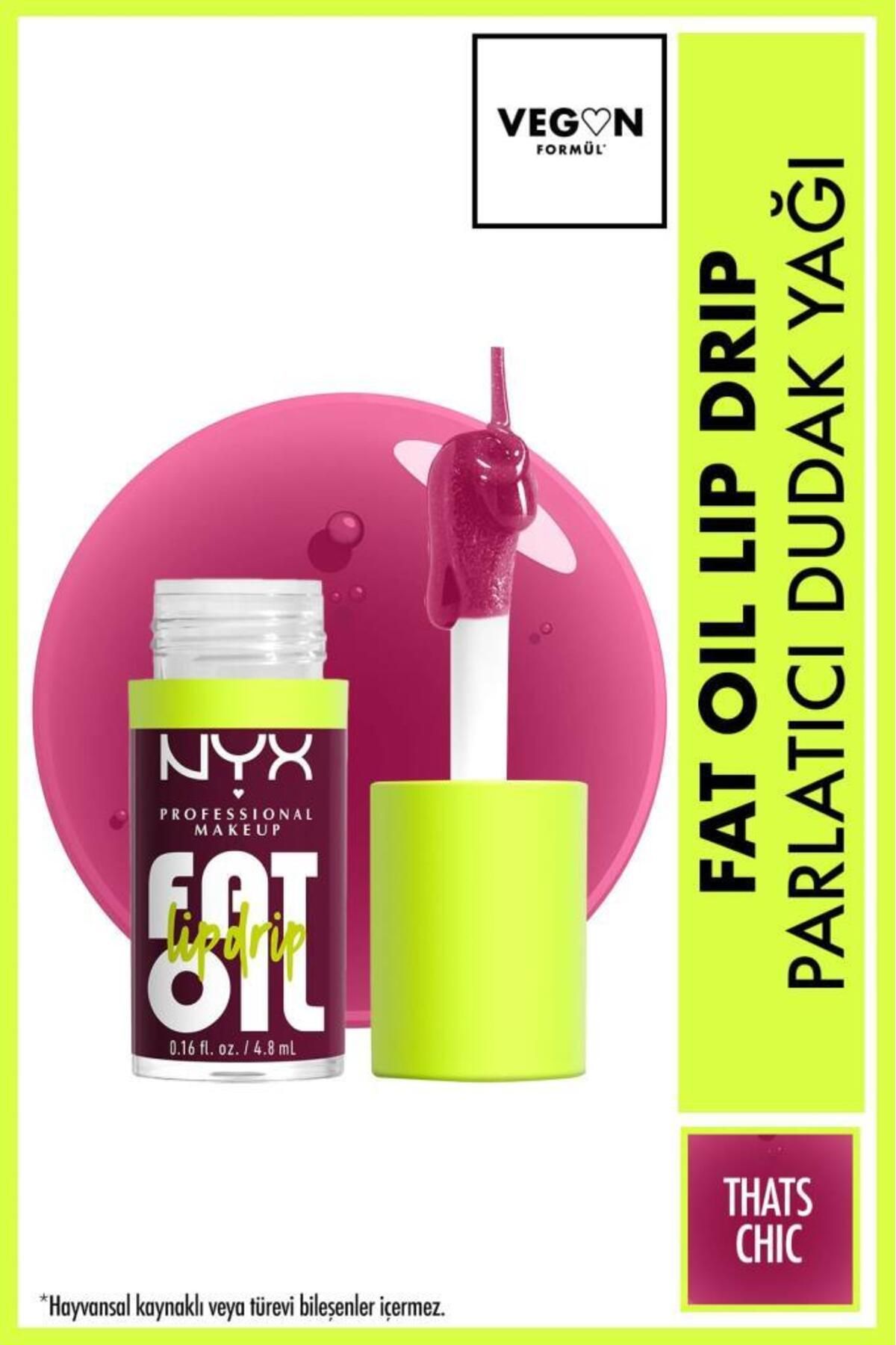 NYX Professional Makeup Fat Oil Lip Drip Parlatıcı Dudak Yağı - Thats Chic