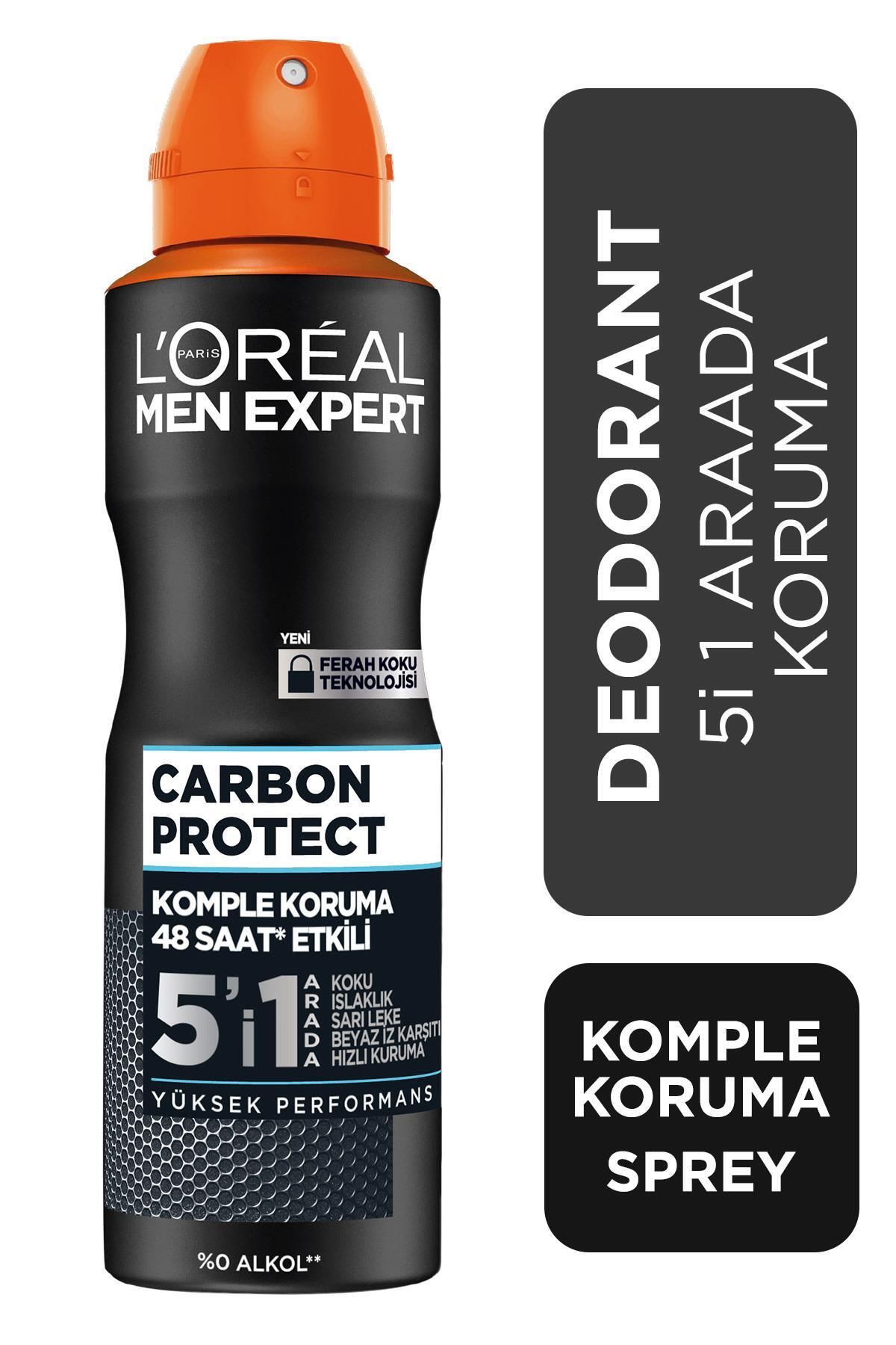L'Oreal Paris Men Expert Carbon Protect Anti Perspirant 5'i 1 Arada Erkek Sprey Deodorant 150ml
