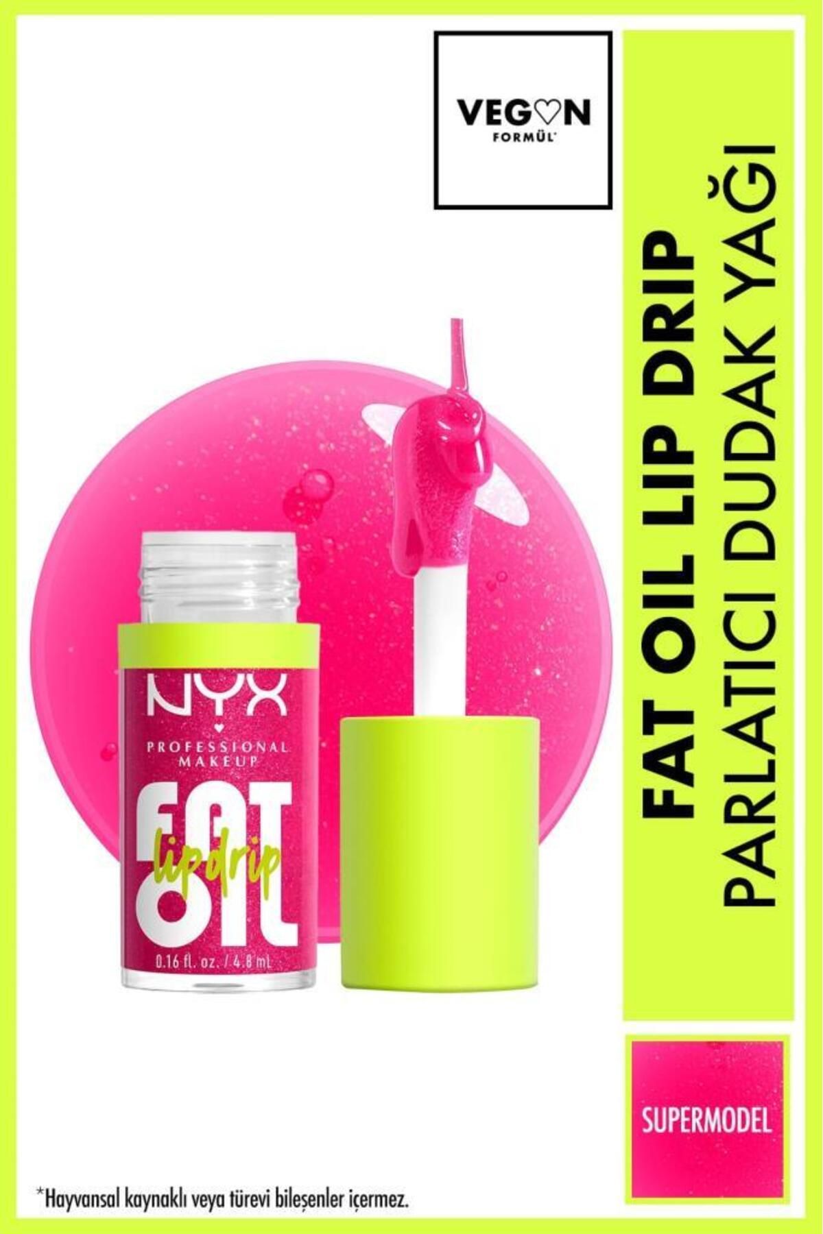NYX Professional Makeup Fat Oil Lip Drip Parlatıcı Dudak Yağı - Supermodel