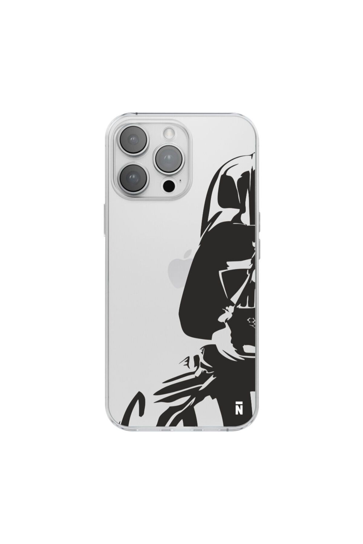 Casen iPhone 14 Pro Darth Vader Tasarımlı Şeffaf Silikon Telefon Kılıfı
