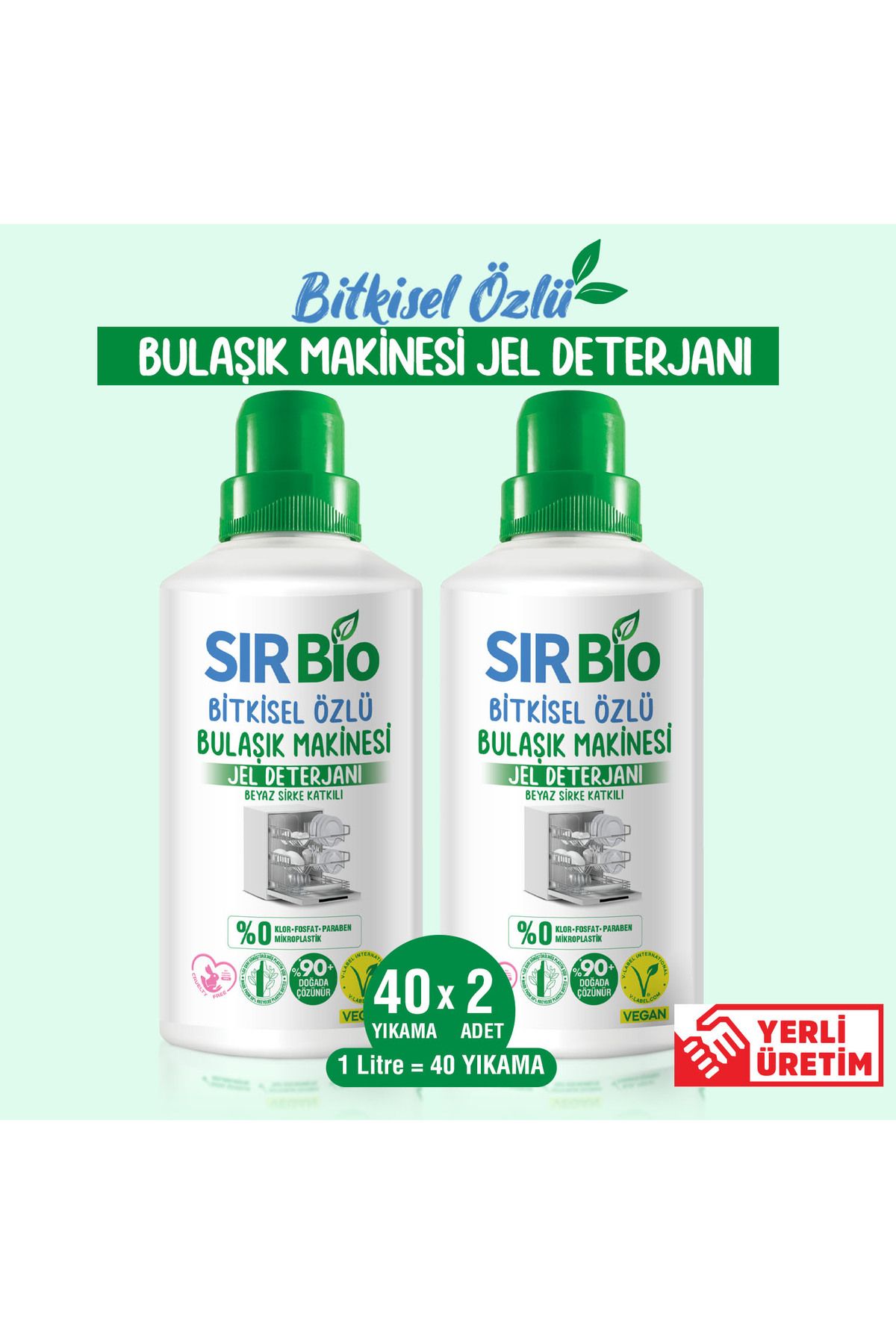 SIR Bio Bulaşık Makine Deterjanı 1000 ml 2'li