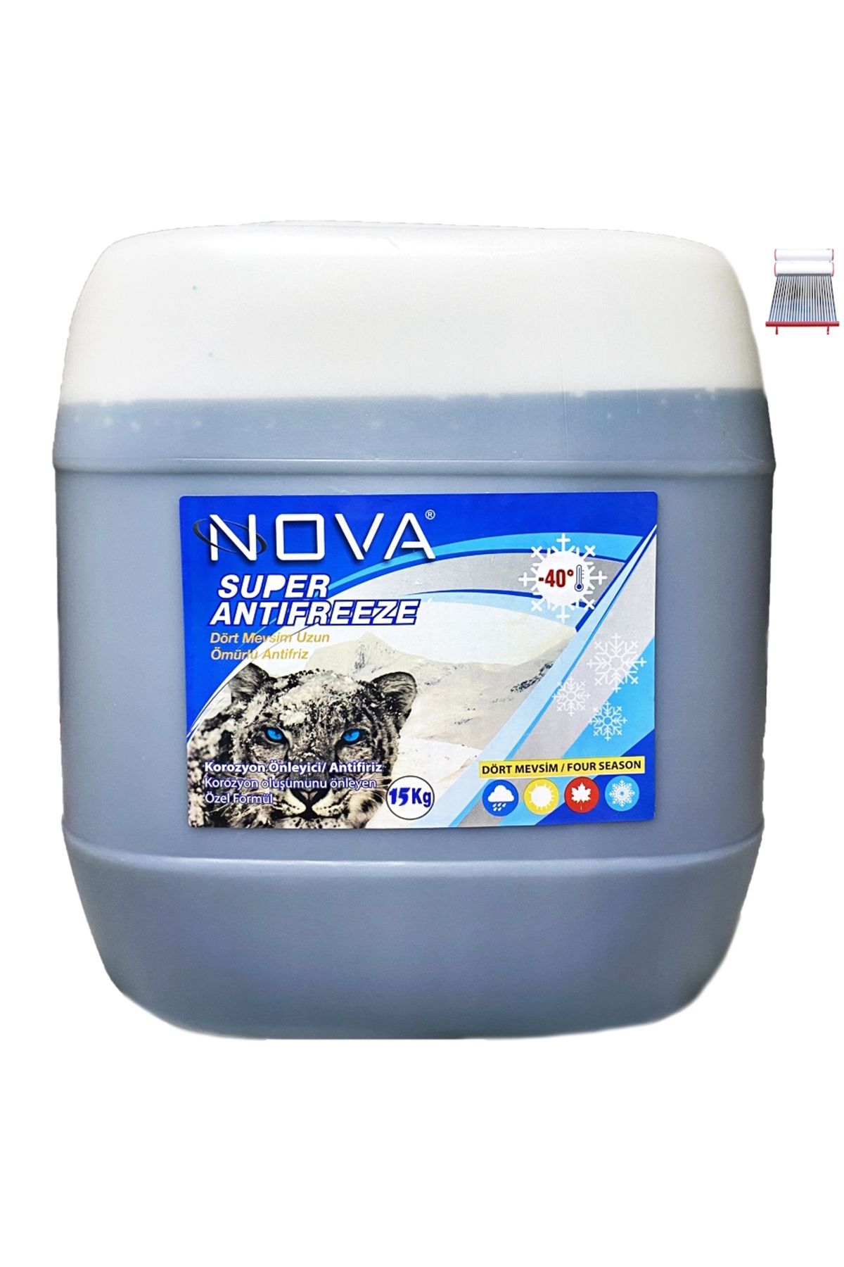 Nova -40 Derece Yeşil Antifriz 15 Kg Teneke -güneş Enerji Ve Kalorifer Sistemleri Uyumlu No:16