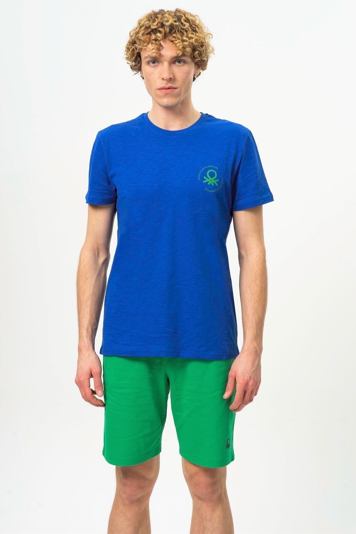 Benetton Bnt-m099-r-23y Erkek T-shirt