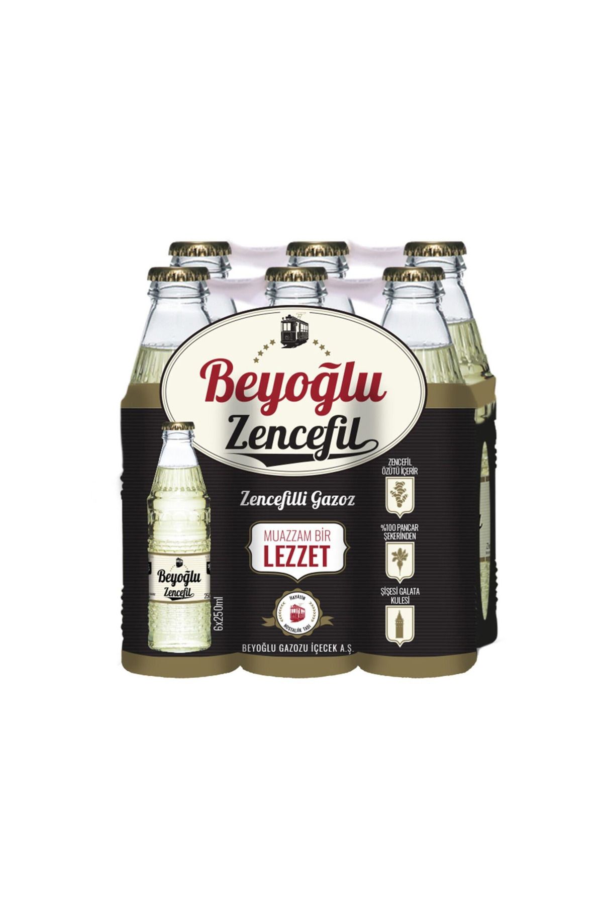 Beyoğlu Gazozu Zencefilli 250 Ml X 6 Adet